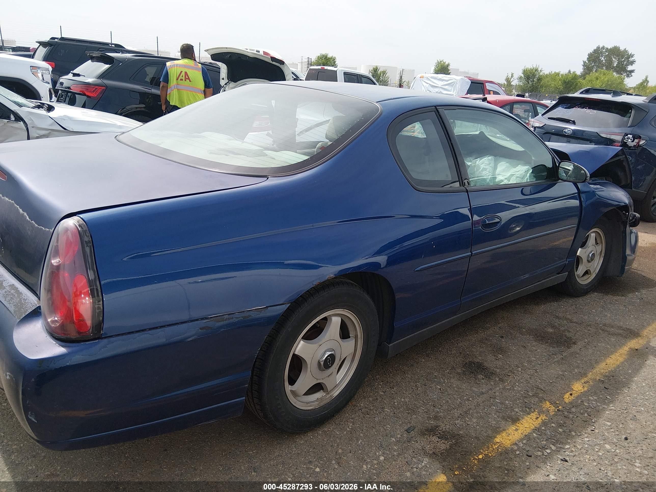 2004 Chevrolet Monte Carlo Ls Dark Blue vin: 2G1WW12E049193536