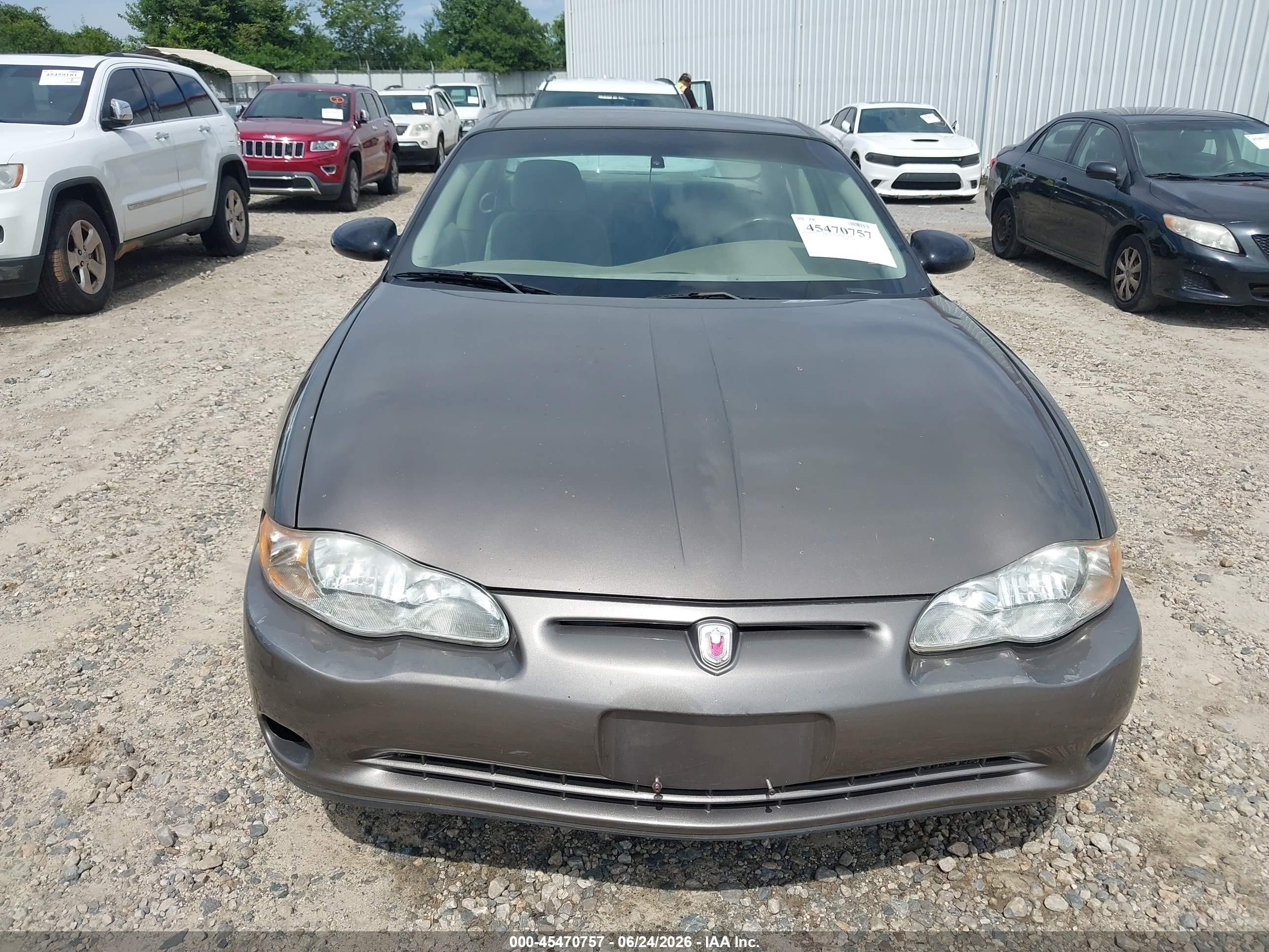 2002 Chevrolet Monte Carlo Ls Brown vin: 2G1WW12E129181036