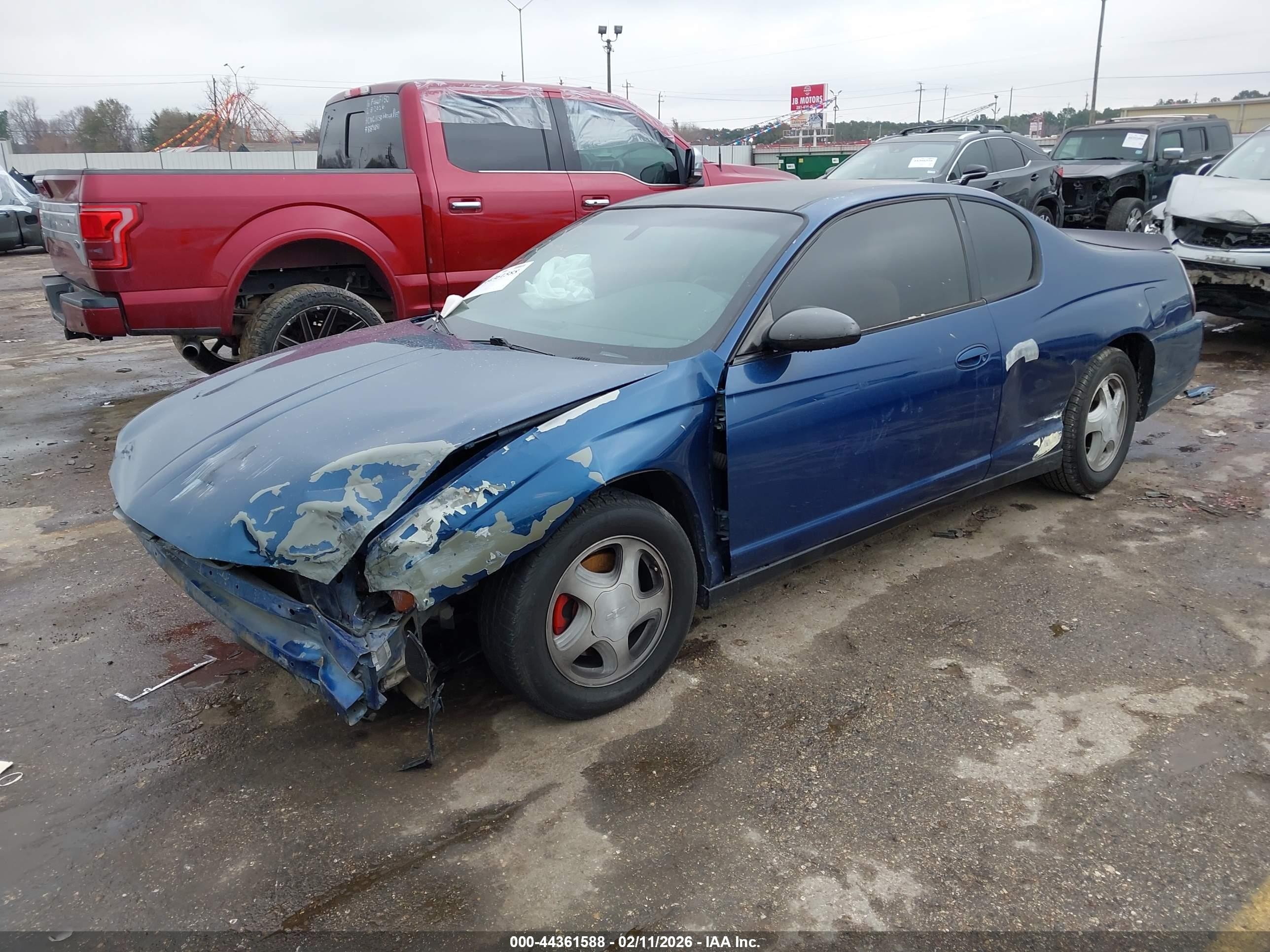 2005 Chevrolet Monte Carlo Ls Blue vin: 2G1WW12E159122945