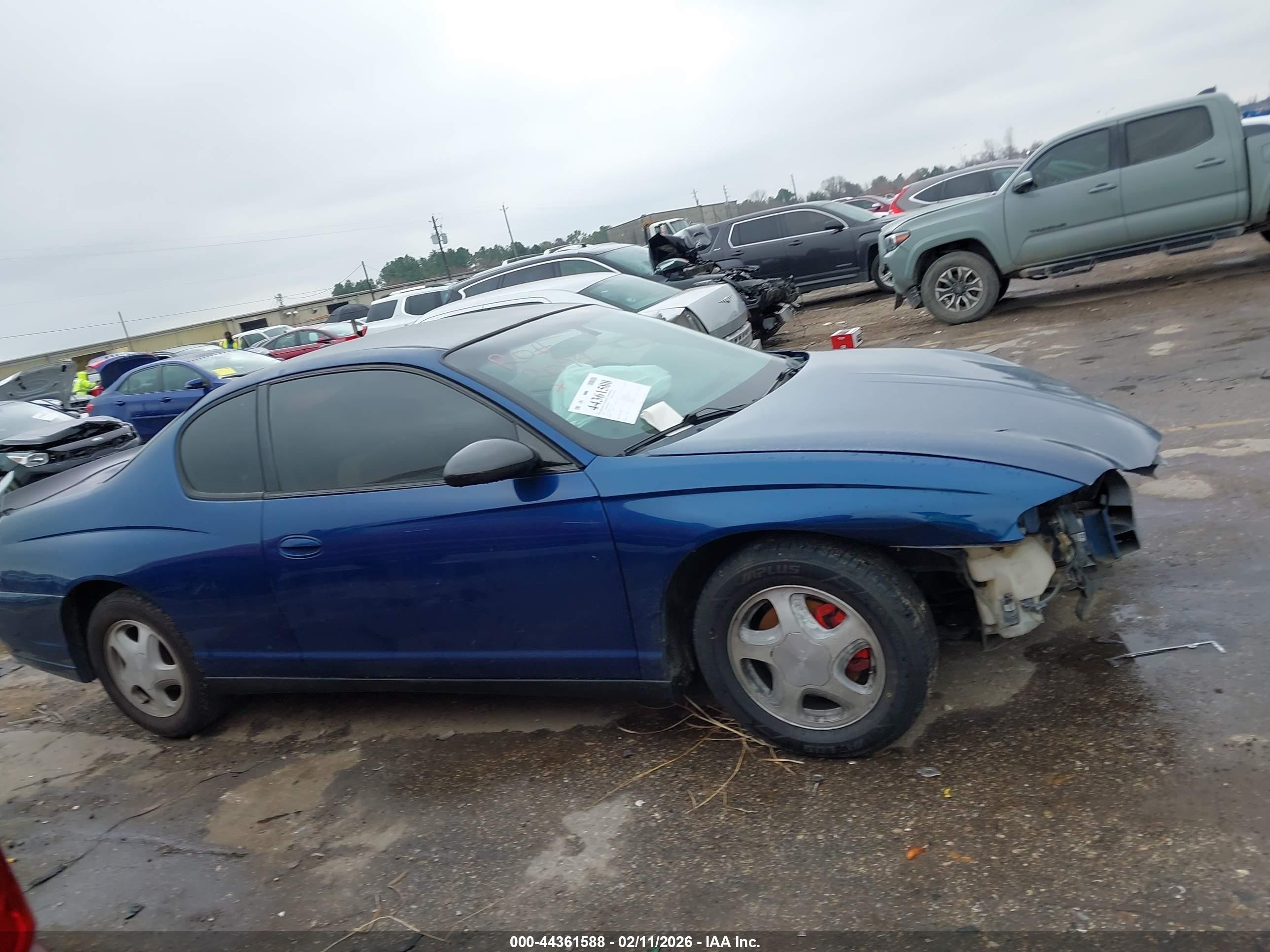 2005 Chevrolet Monte Carlo Ls Blue vin: 2G1WW12E159122945