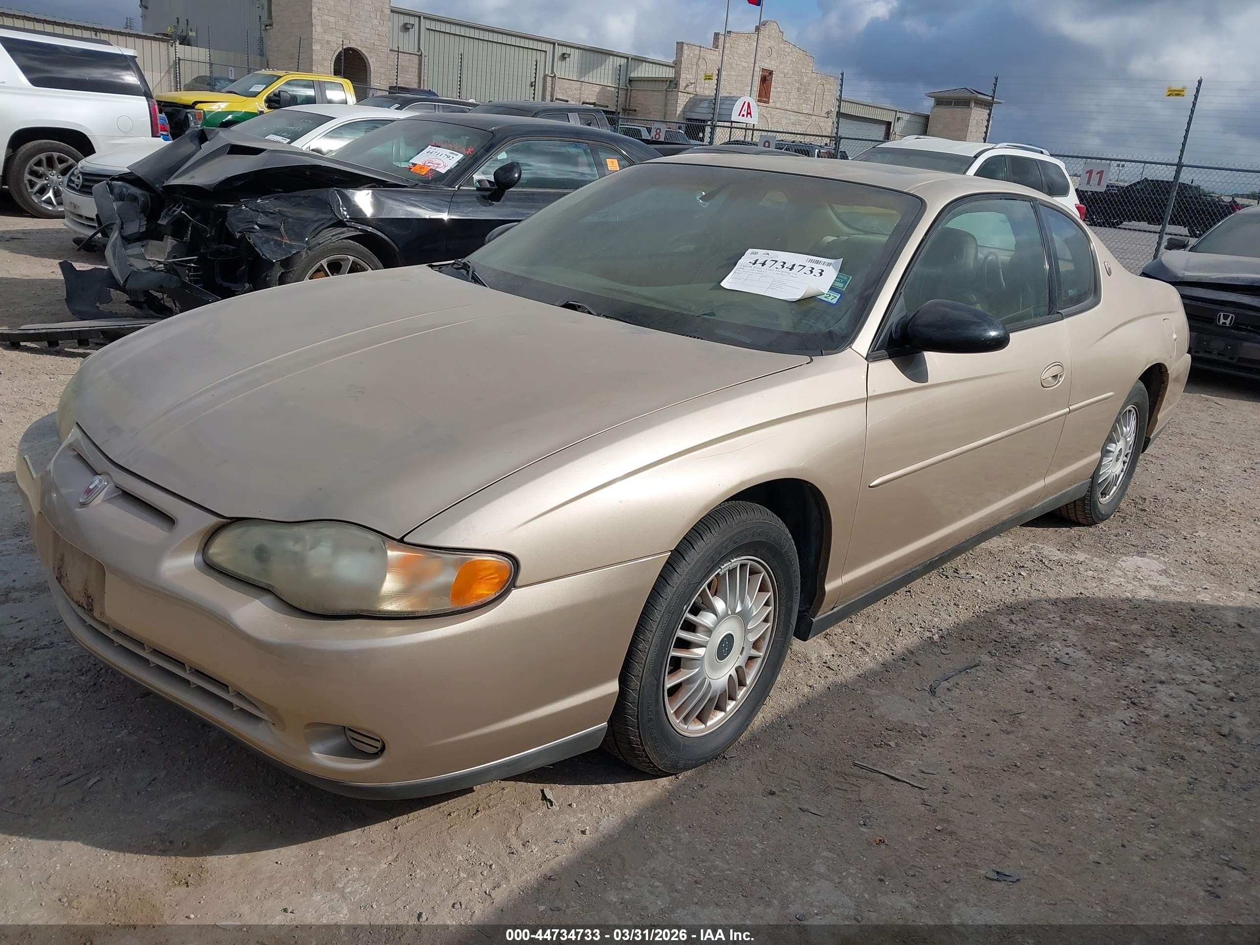 2000 Chevrolet Monte Carlo Ls Champagne vin: 2G1WW12E1Y9209362
