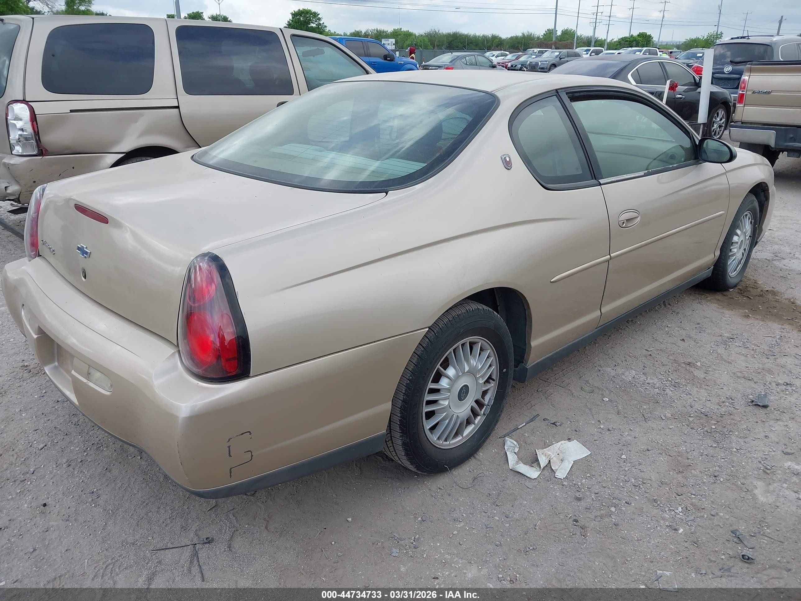 2000 Chevrolet Monte Carlo Ls Champagne vin: 2G1WW12E1Y9209362