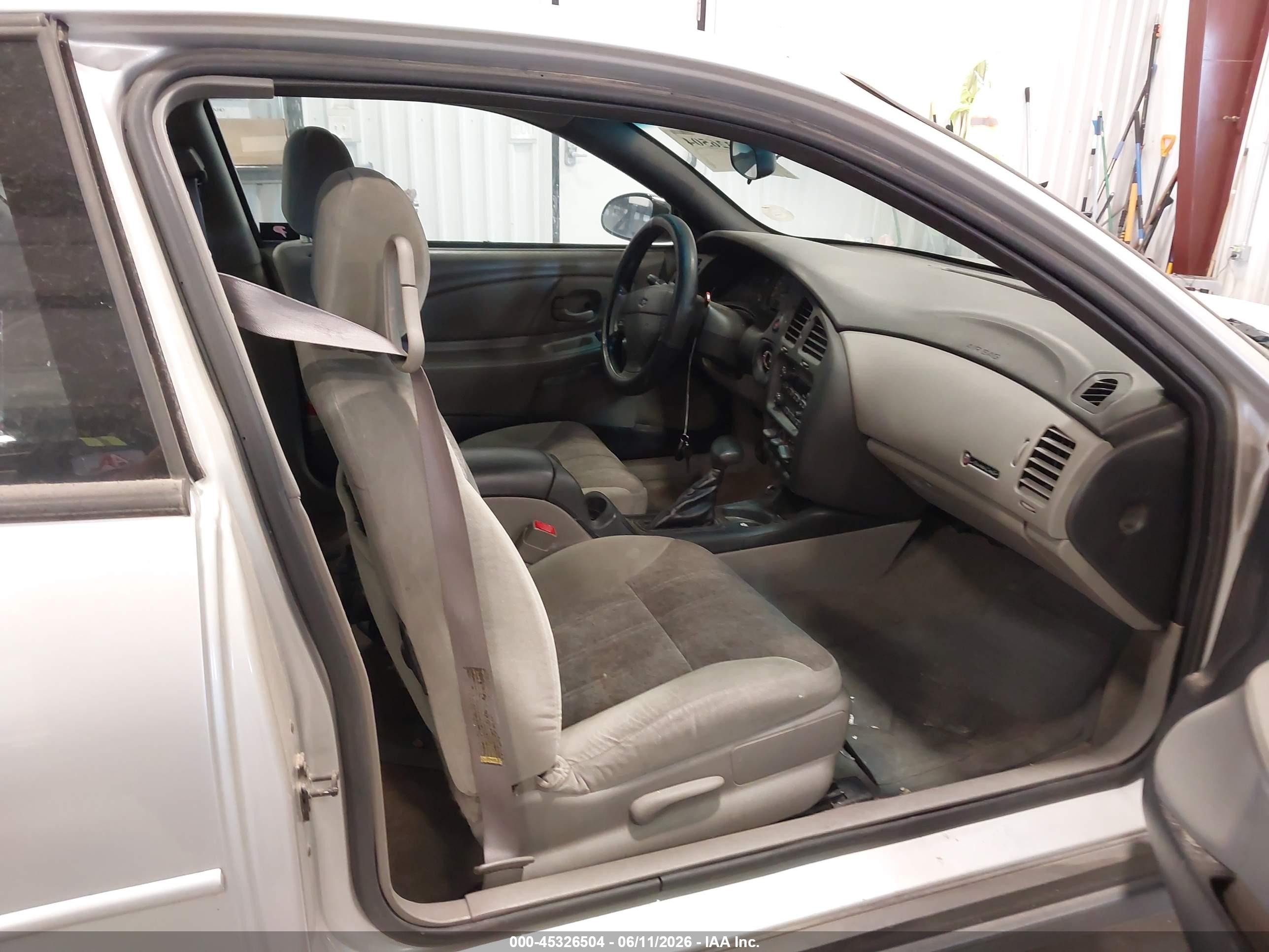 2001 Chevrolet Monte Carlo Ls Silver vin: 2G1WW12E219200868