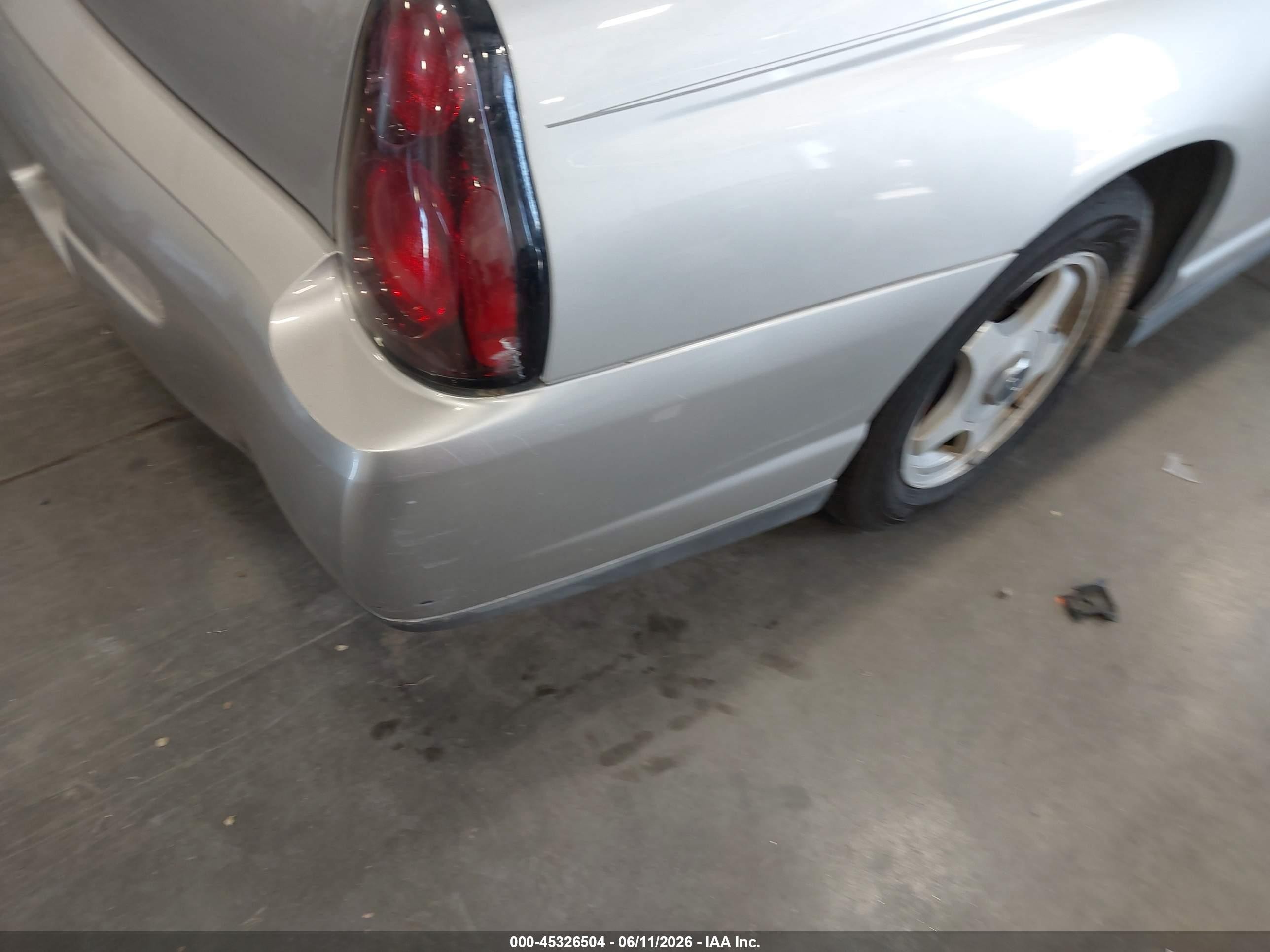 2001 Chevrolet Monte Carlo Ls Silver vin: 2G1WW12E219200868
