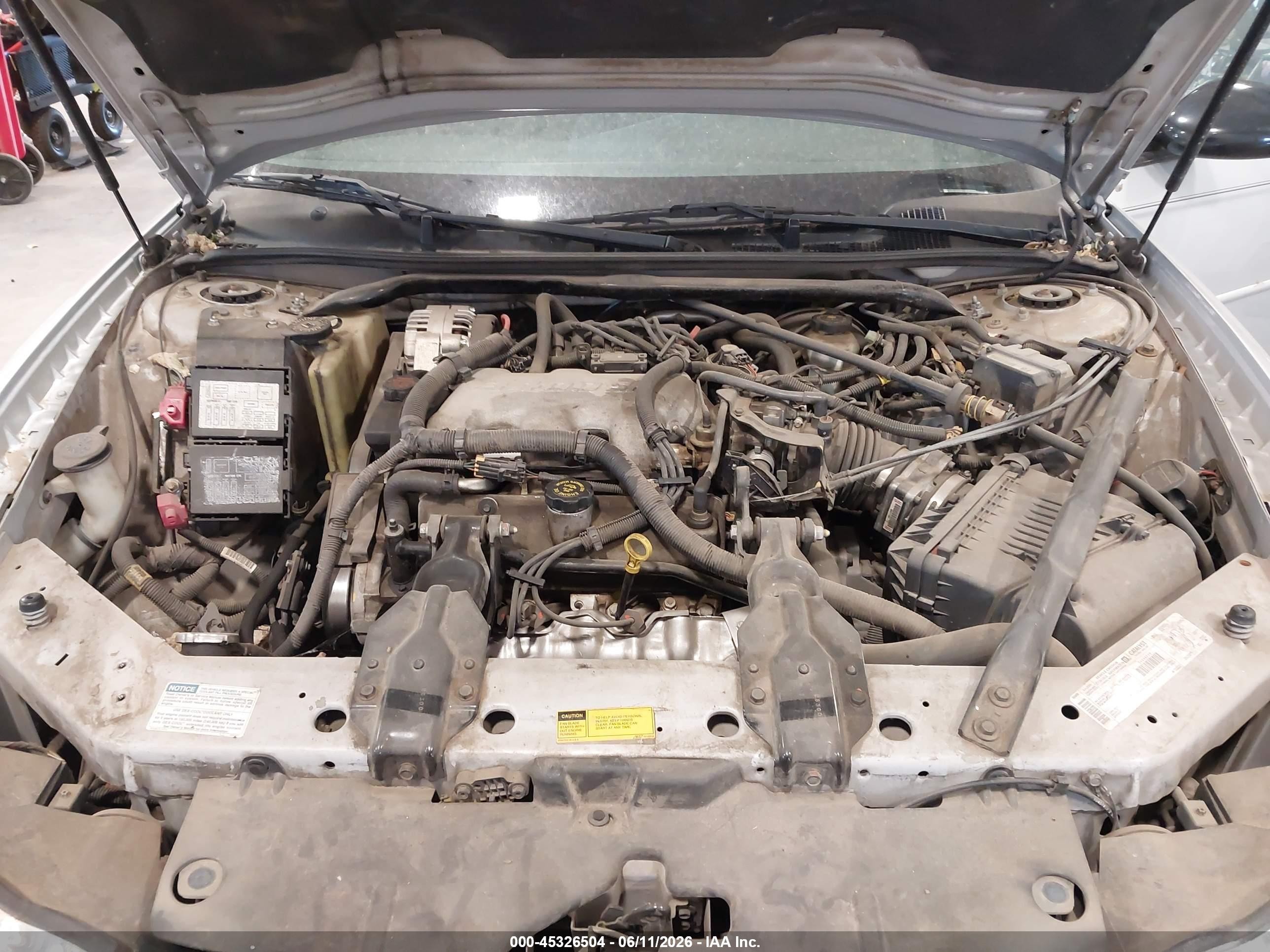 2001 Chevrolet Monte Carlo Ls Silver vin: 2G1WW12E219200868