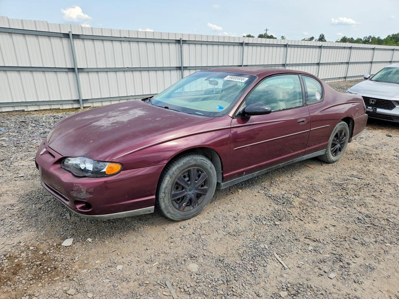 2003 Chevrolet Monte Carlo Ls Purple vin: 2G1WW12E239177904