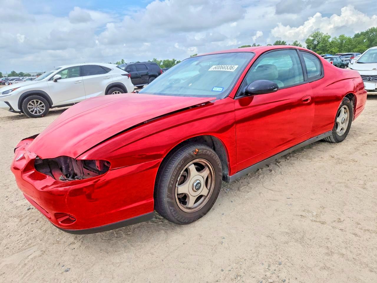 2004 Chevrolet Monte Carlo Ls Red vin: 2G1WW12E249258483