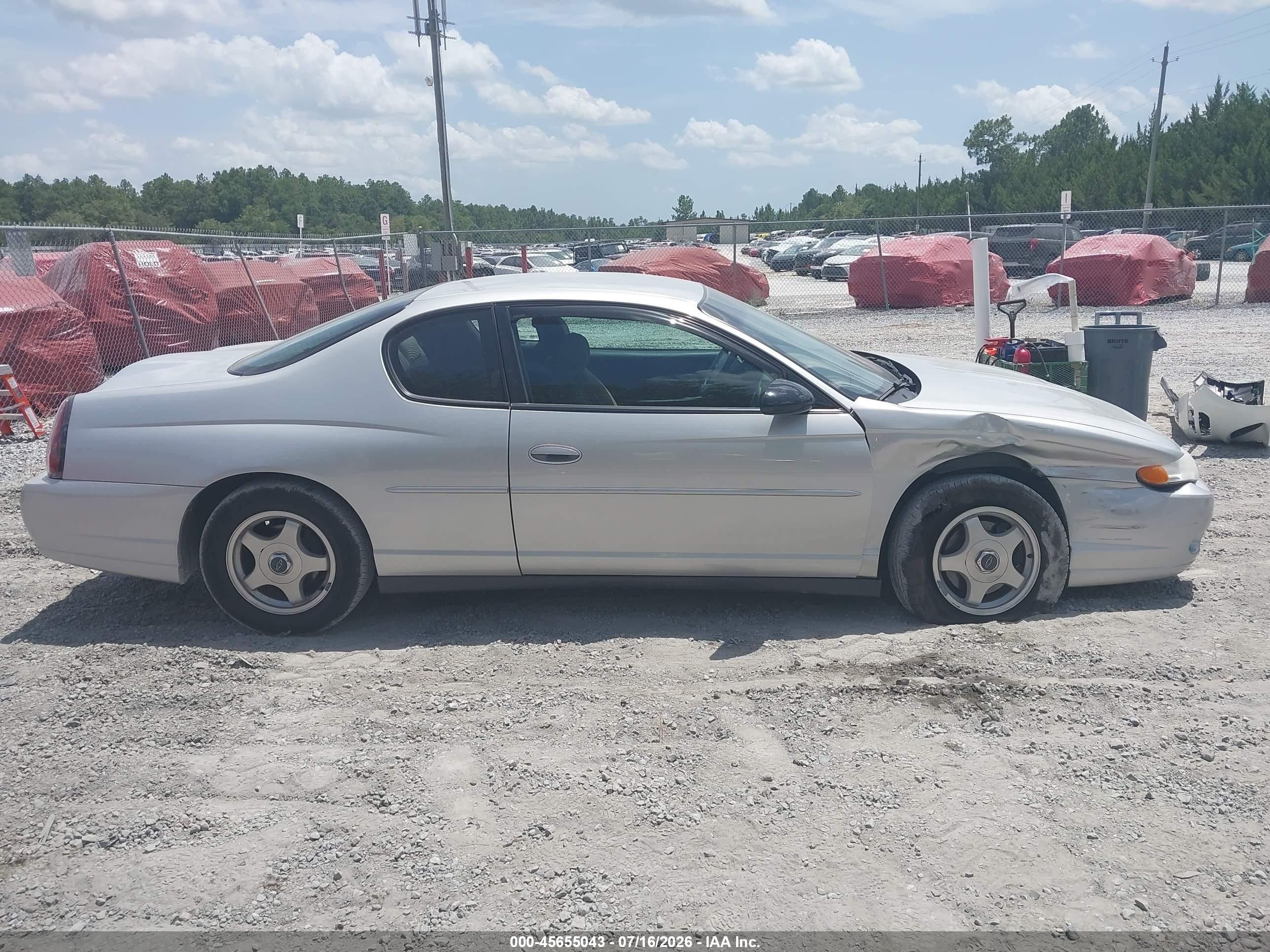 2003 Chevrolet Monte Carlo Ls Silver vin: 2G1WW12E339436853