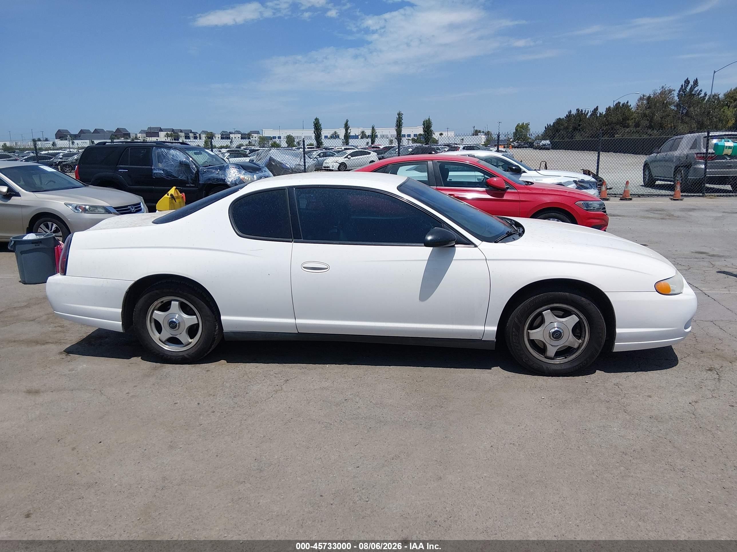 2005 Chevrolet Monte Carlo Ls White vin: 2G1WW12E359136703