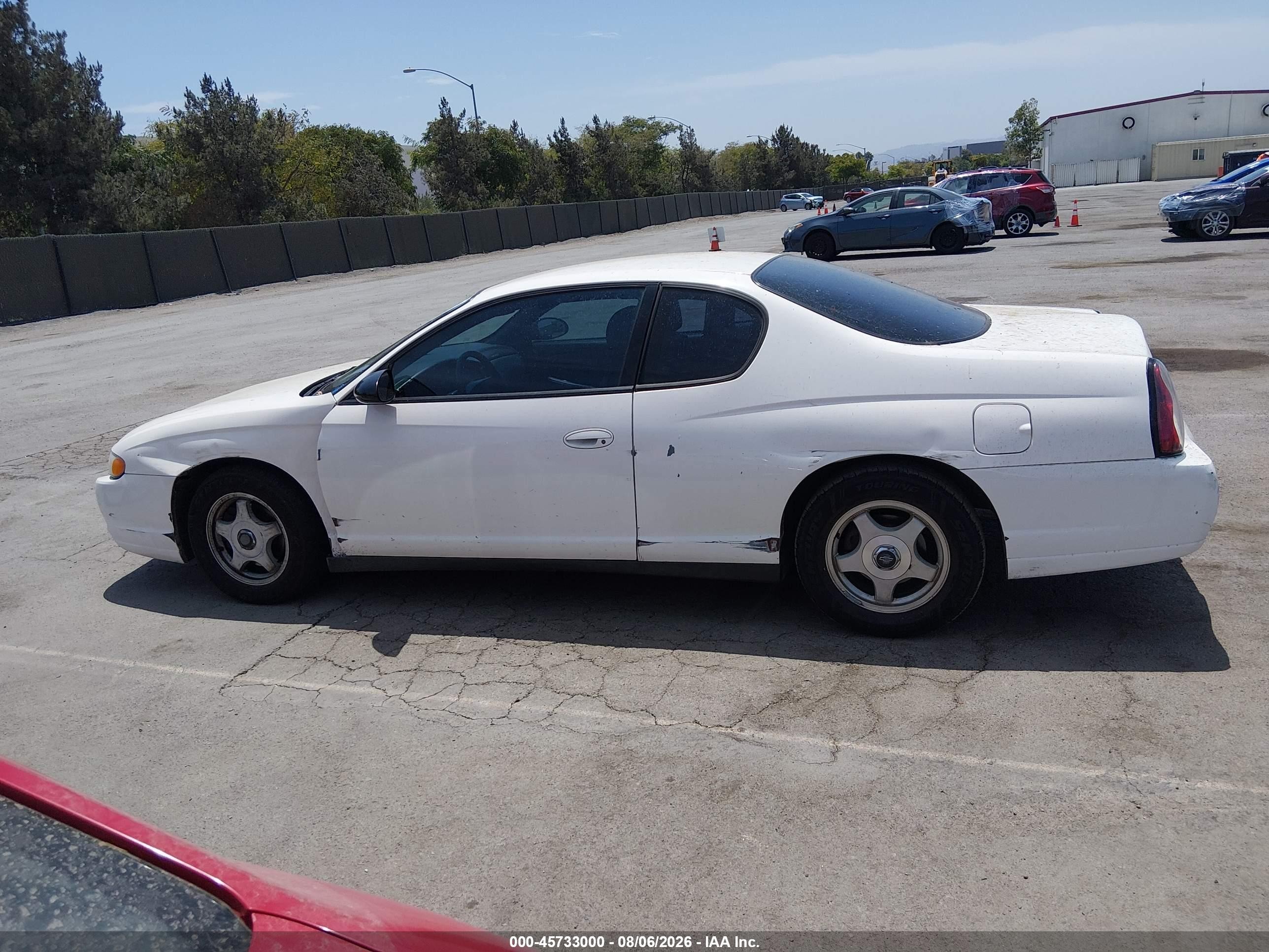 2005 Chevrolet Monte Carlo Ls White vin: 2G1WW12E359136703