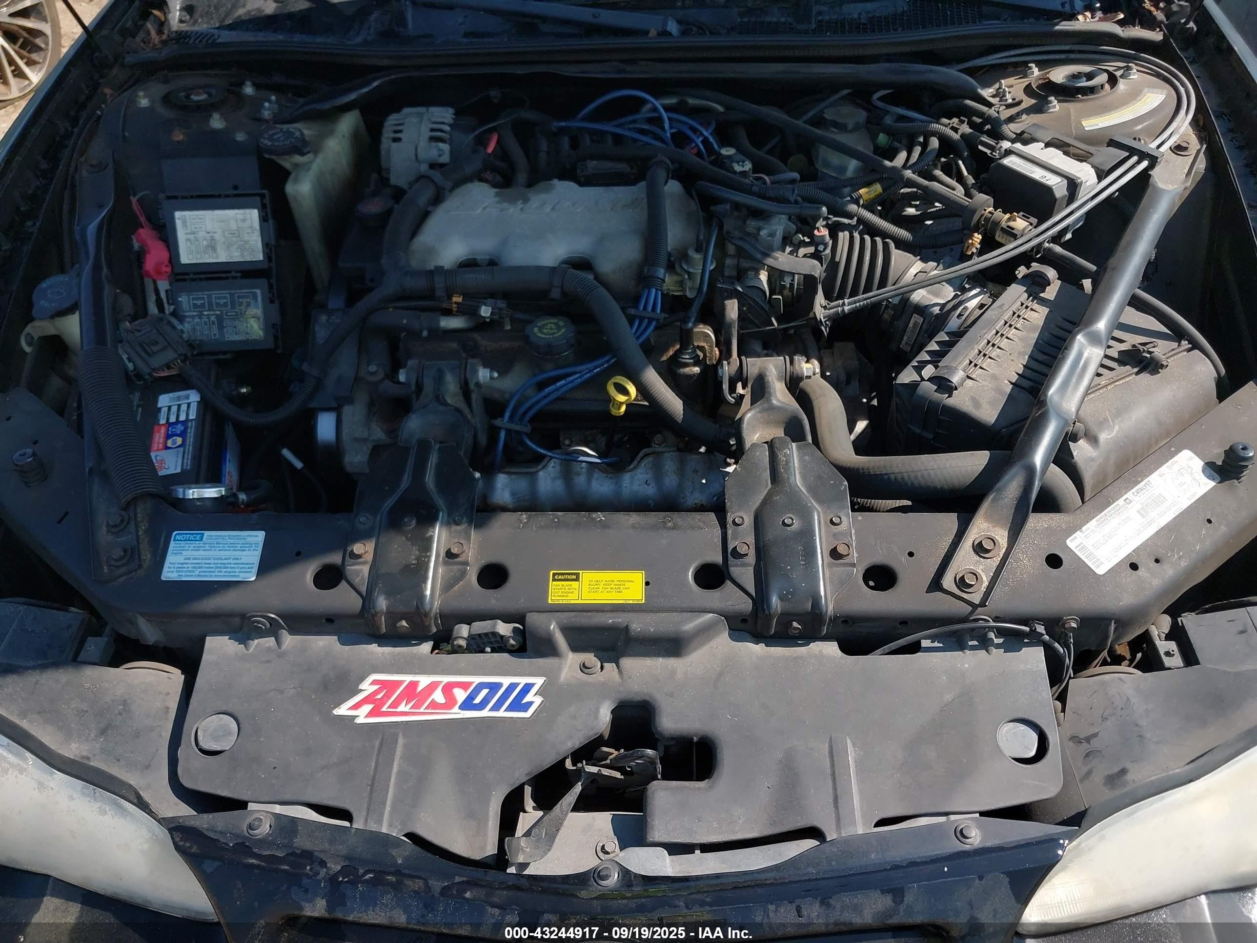 2001 Chevrolet Monte Carlo Ls Black vin: 2G1WW12E419137742