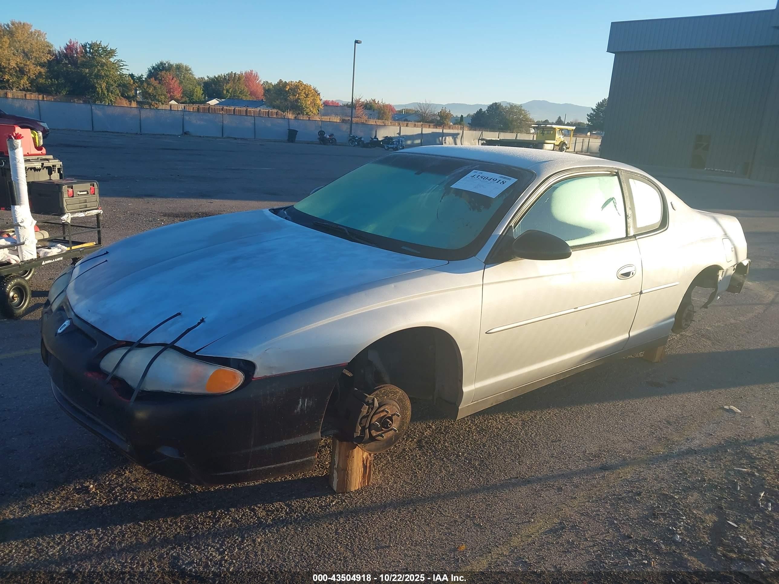 2002 Chevrolet Monte Carlo Ls Серебряный vin: 2G1WW12E429152923