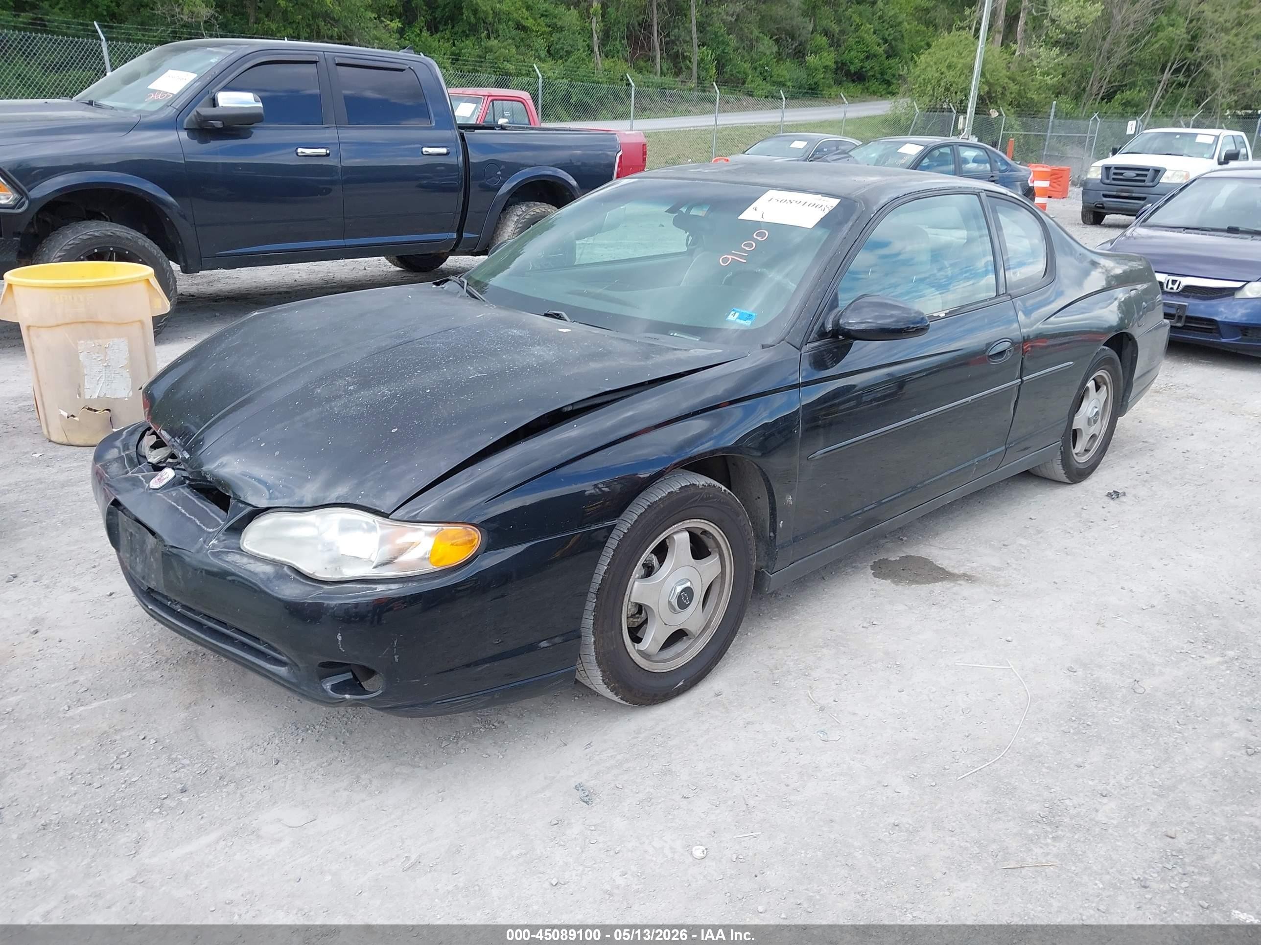 2004 Chevrolet Monte Carlo Ls Black vin: 2G1WW12E449270666