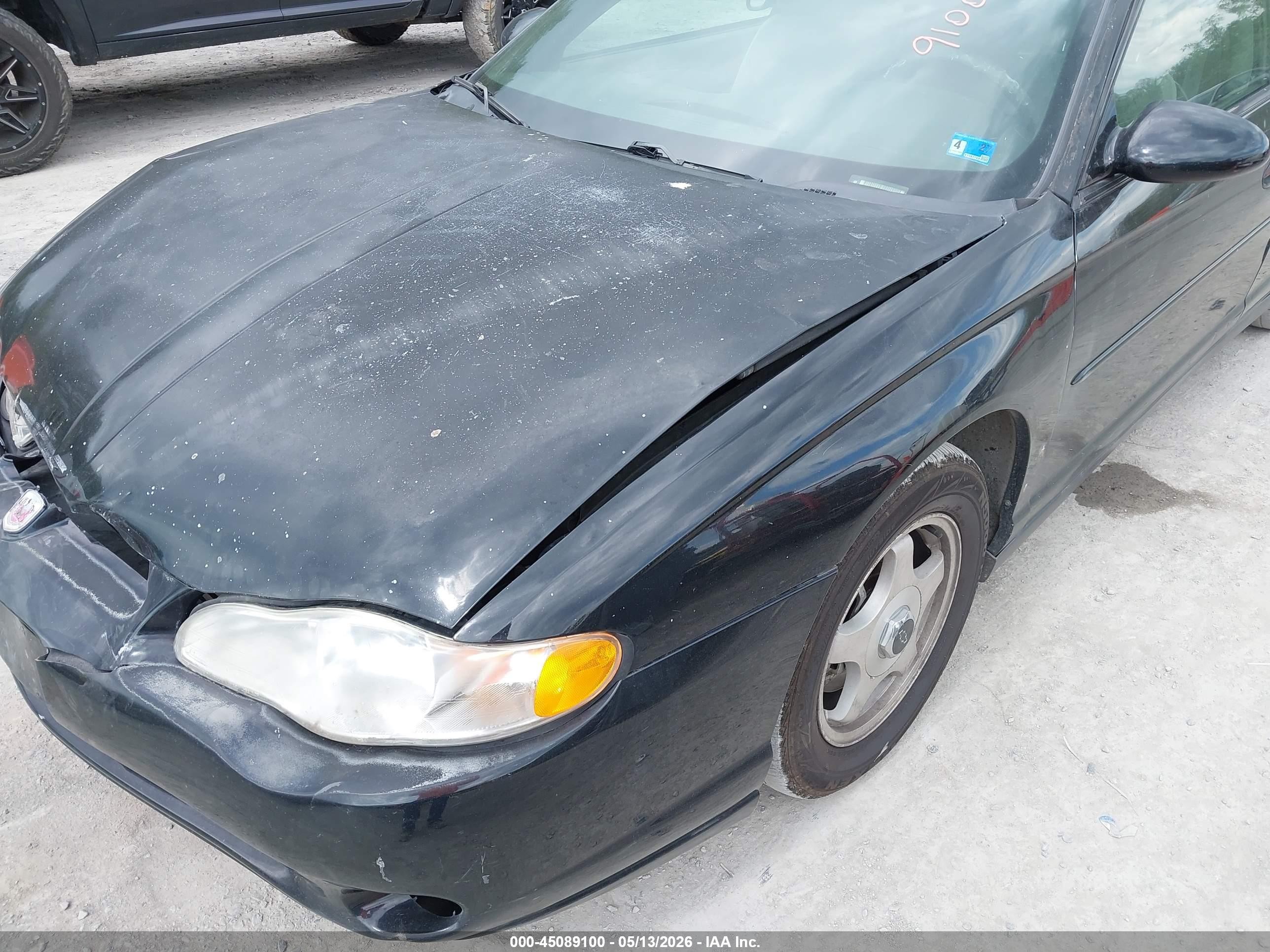 2004 Chevrolet Monte Carlo Ls Black vin: 2G1WW12E449270666