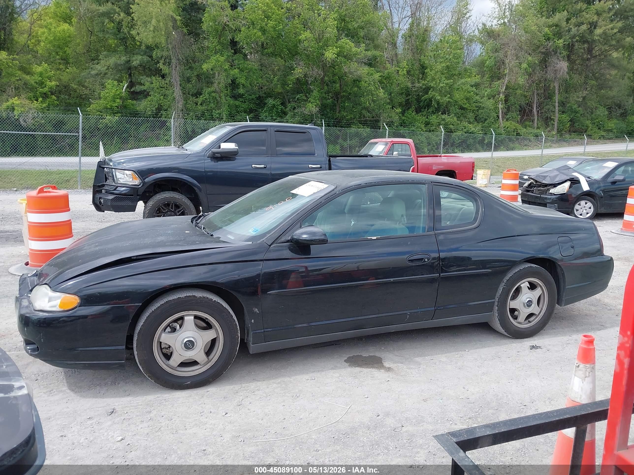 2004 Chevrolet Monte Carlo Ls Black vin: 2G1WW12E449270666