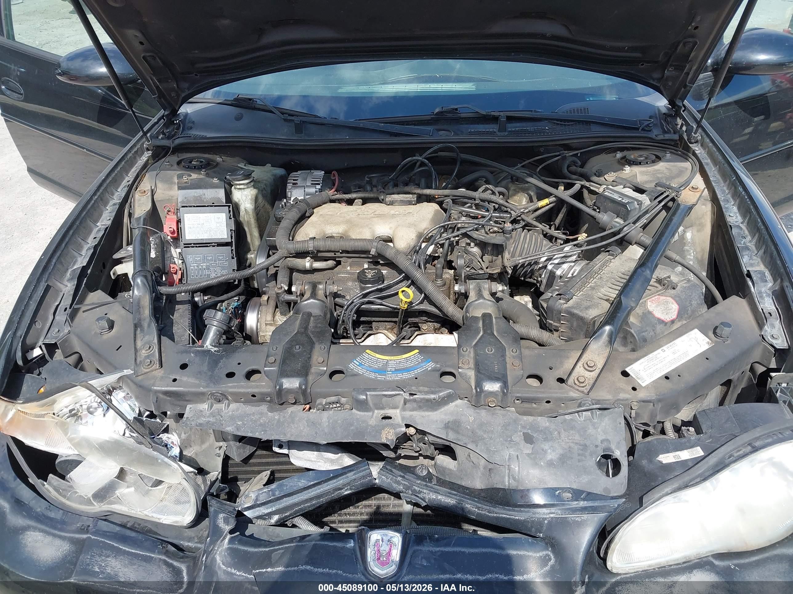 2004 Chevrolet Monte Carlo Ls Black vin: 2G1WW12E449270666
