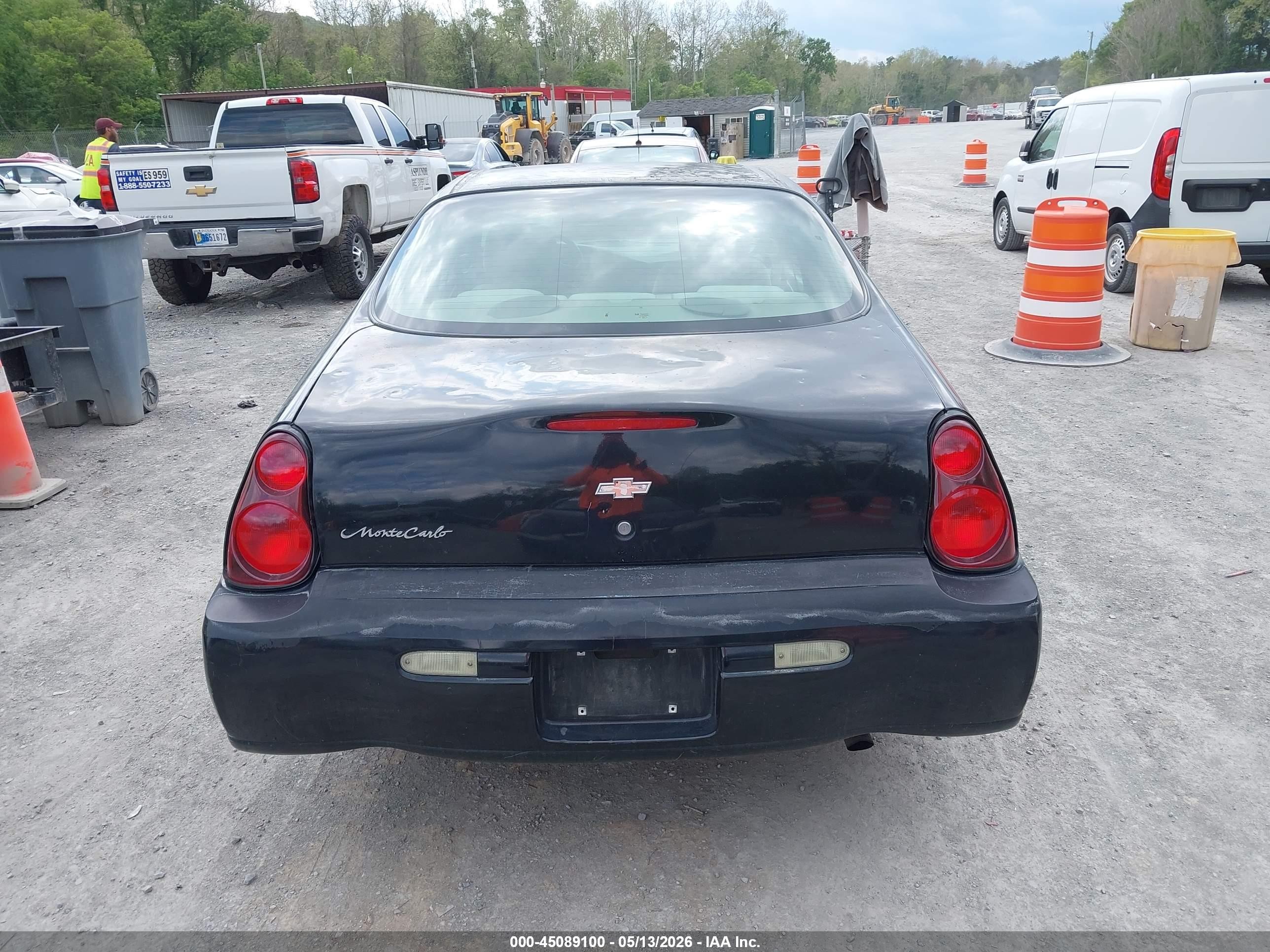 2004 Chevrolet Monte Carlo Ls Black vin: 2G1WW12E449270666