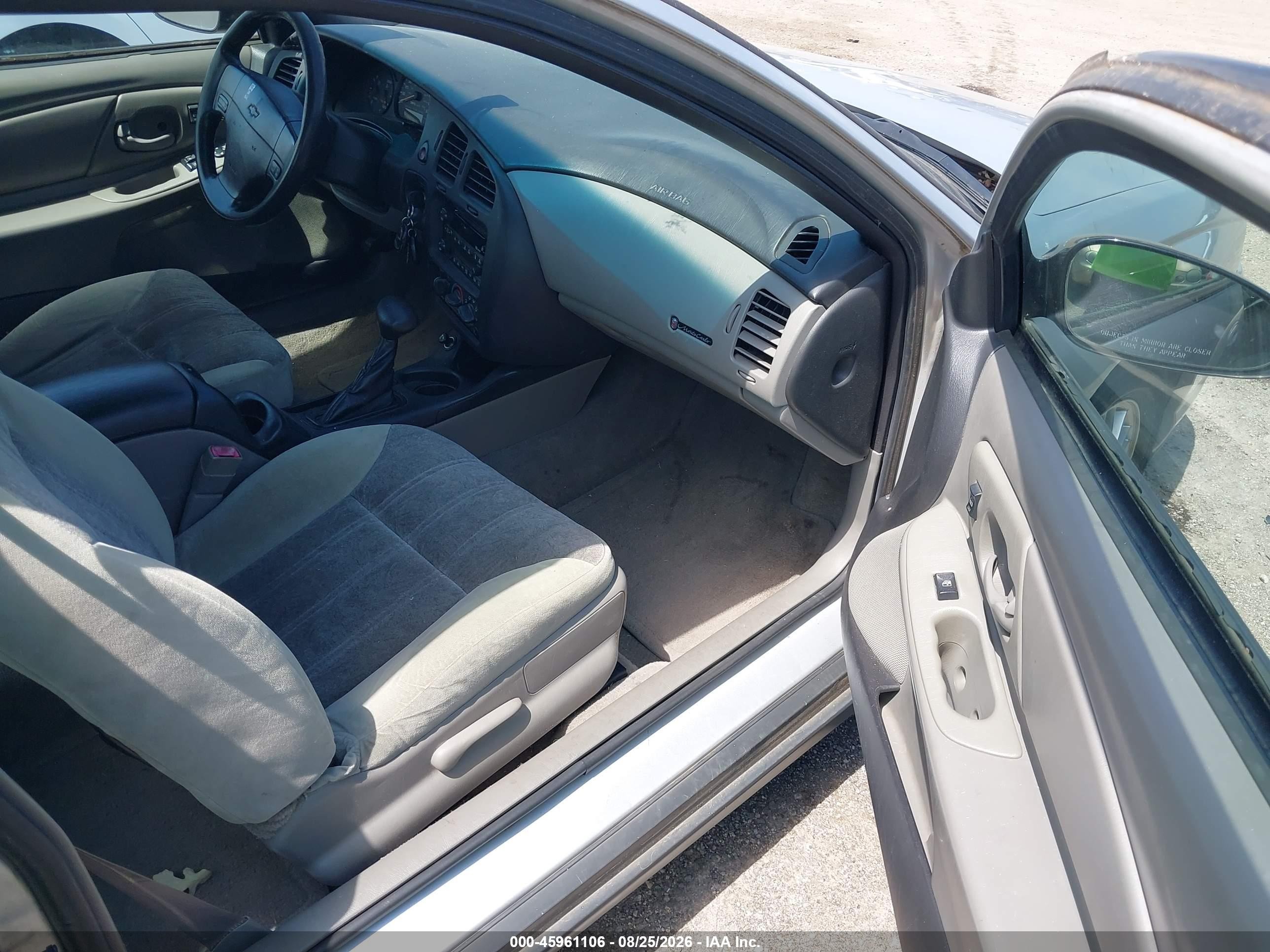 2001 Chevrolet Monte Carlo Ls Silver vin: 2G1WW12E519259610