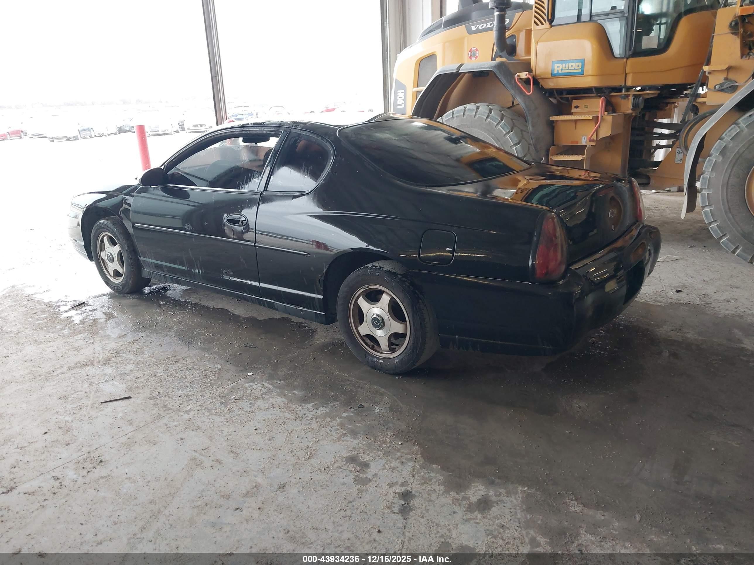 2003 Chevrolet Monte Carlo Ls Черный vin: 2G1WW12E539417155