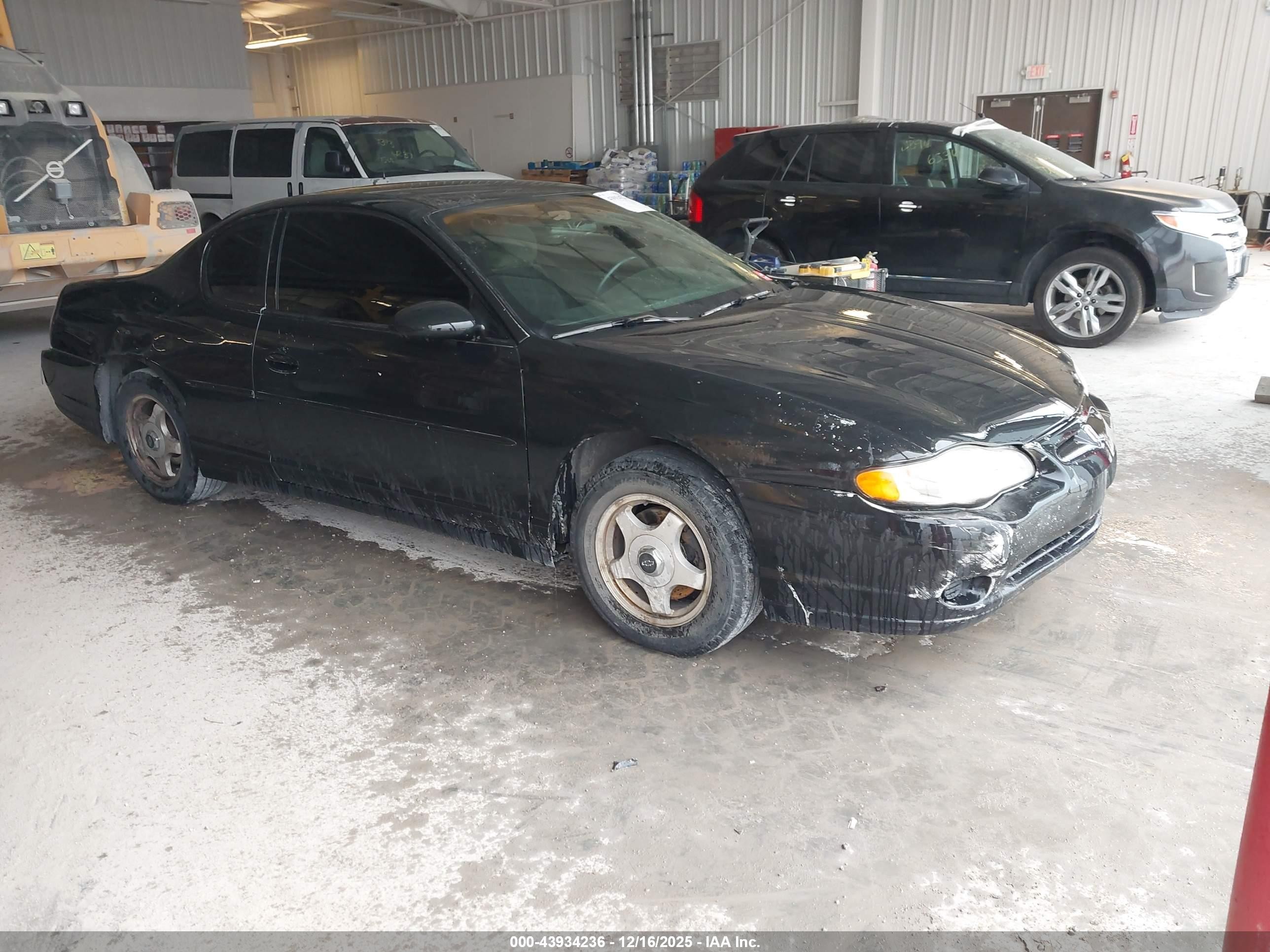 2003 Chevrolet Monte Carlo Ls Черный vin: 2G1WW12E539417155