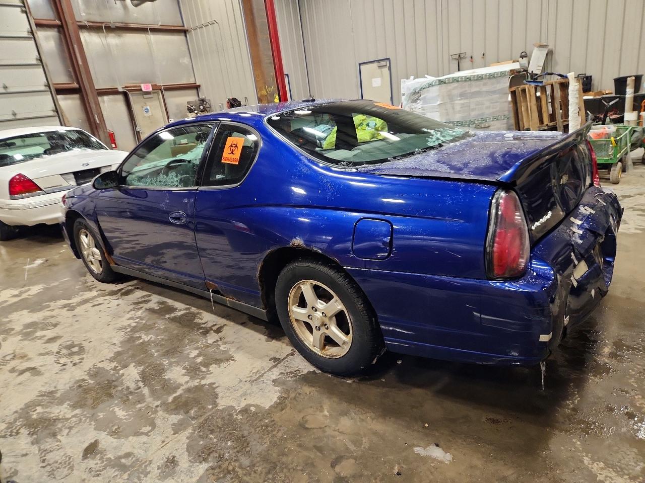 2005 Chevrolet Monte Carlo Ls Blue vin: 2G1WW12E559207383