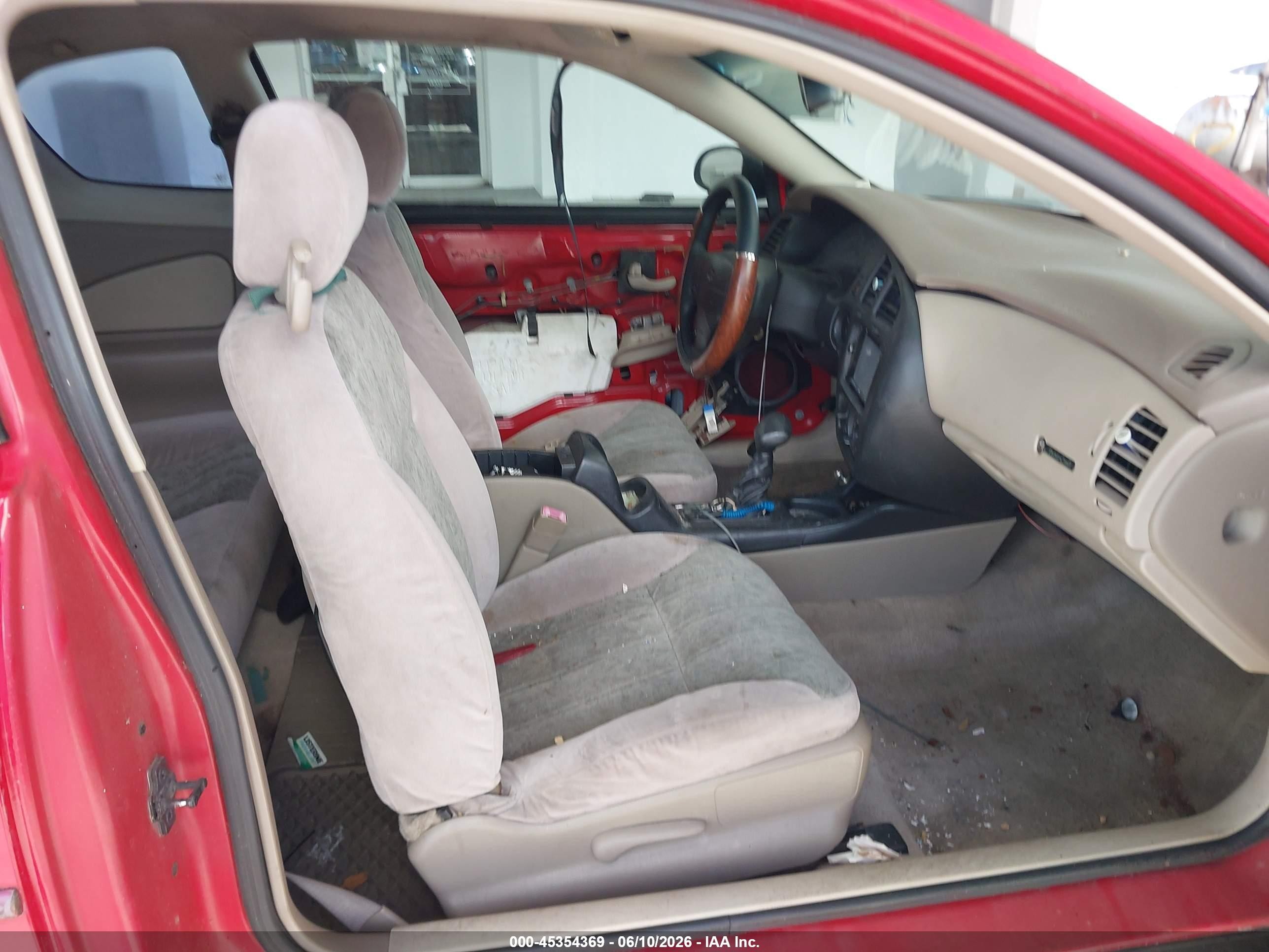 2002 Chevrolet Monte Carlo Ls Red vin: 2G1WW12E629130017