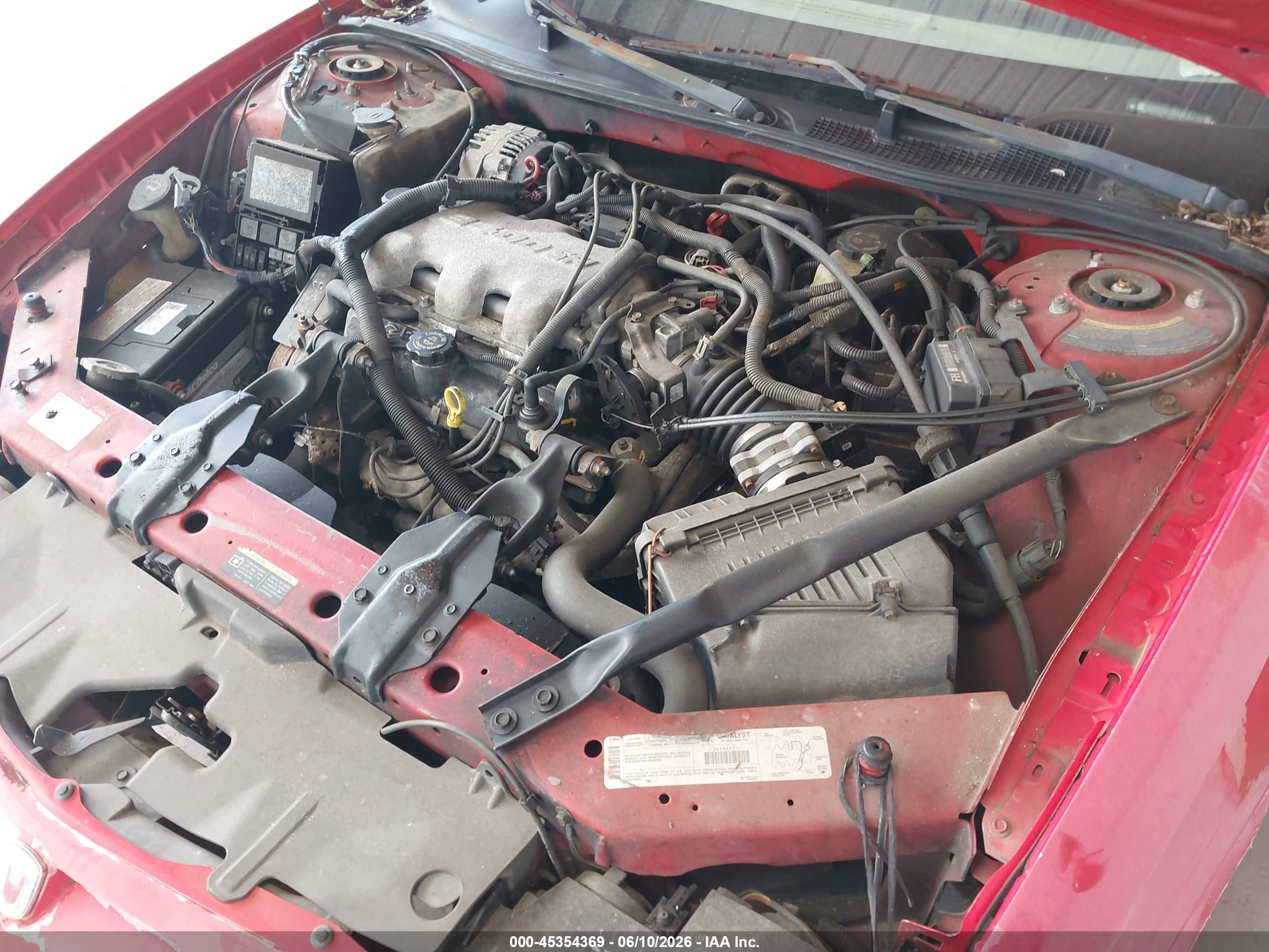 2002 Chevrolet Monte Carlo Ls Red vin: 2G1WW12E629130017