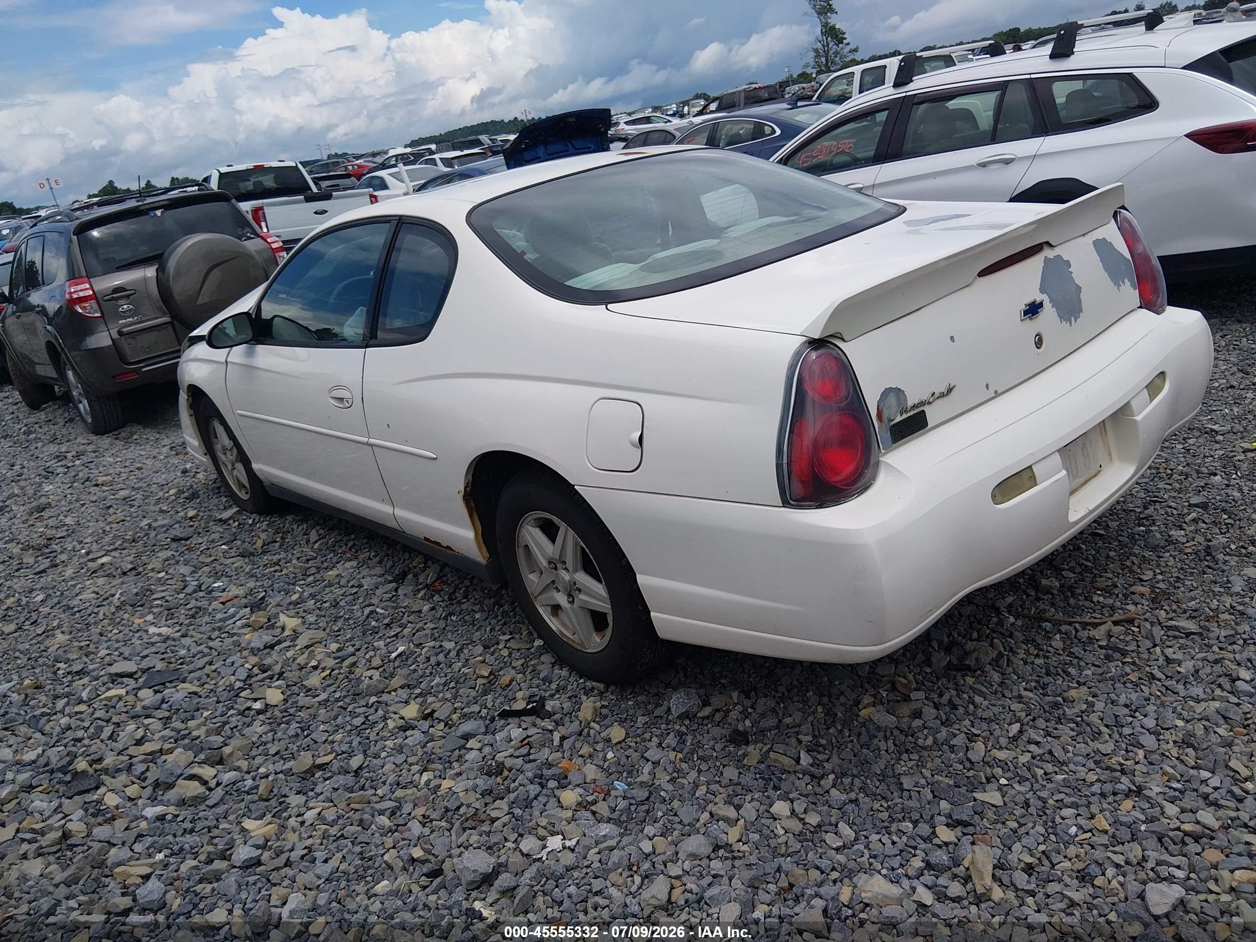 2004 Chevrolet Monte Carlo Ls Белый vin: 2G1WW12E649210503