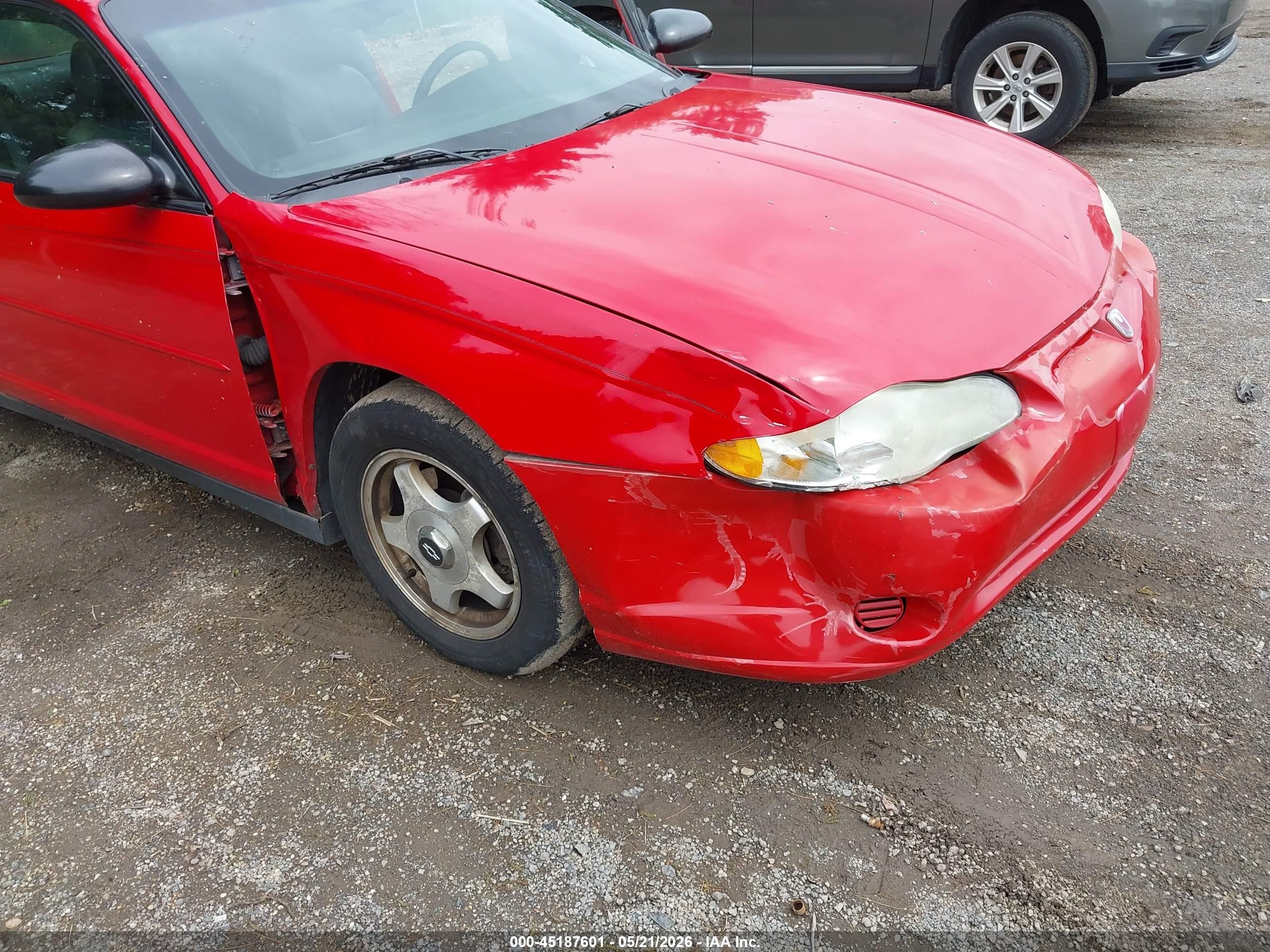 2004 Chevrolet Monte Carlo Ls Red vin: 2G1WW12E649438761