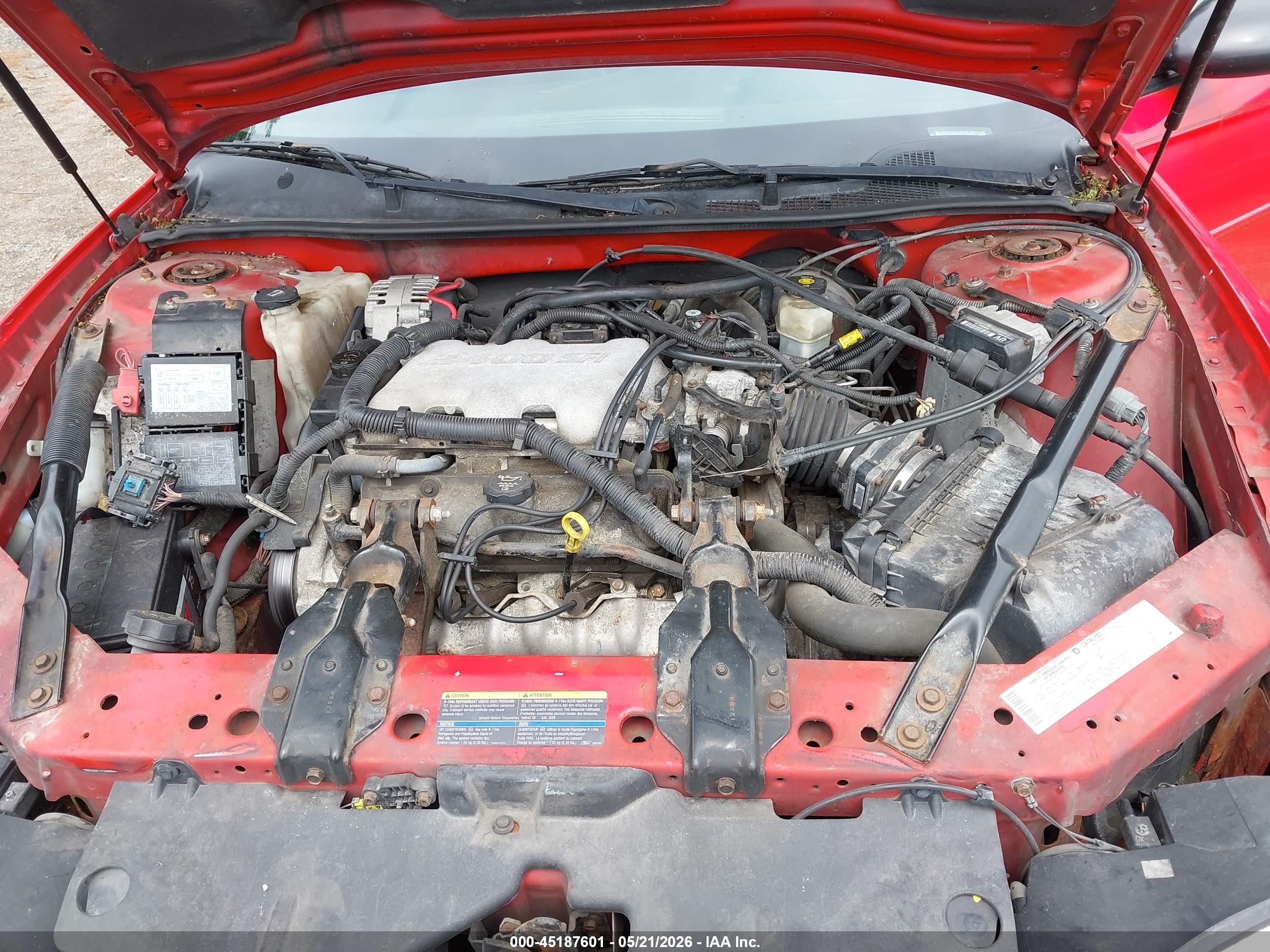 2004 Chevrolet Monte Carlo Ls Red vin: 2G1WW12E649438761