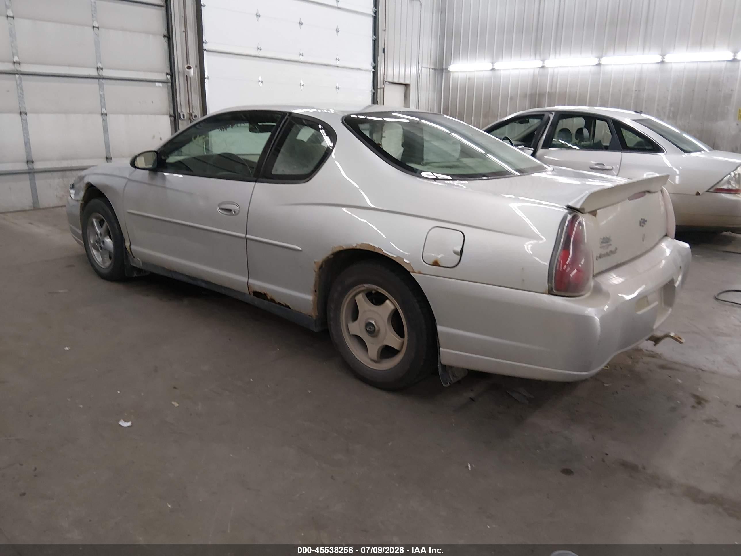 2004 Chevrolet Monte Carlo Ls Серебряный vin: 2G1WW12E849367076