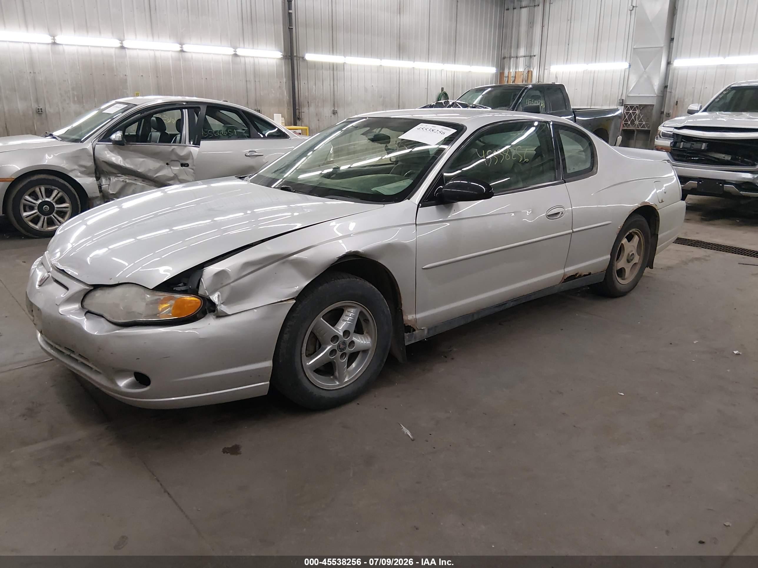 2004 Chevrolet Monte Carlo Ls Серебряный vin: 2G1WW12E849367076