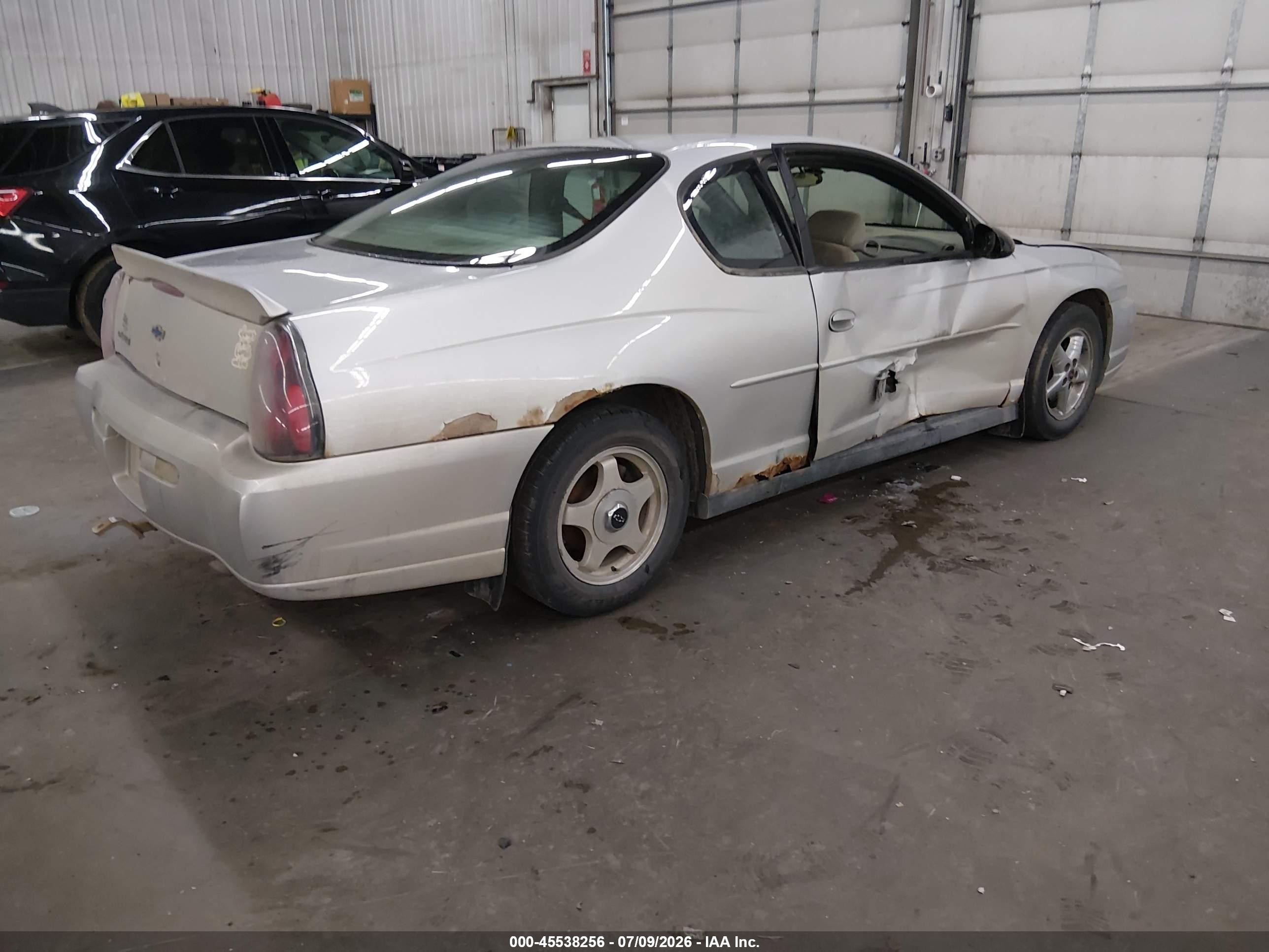 2004 Chevrolet Monte Carlo Ls Серебряный vin: 2G1WW12E849367076