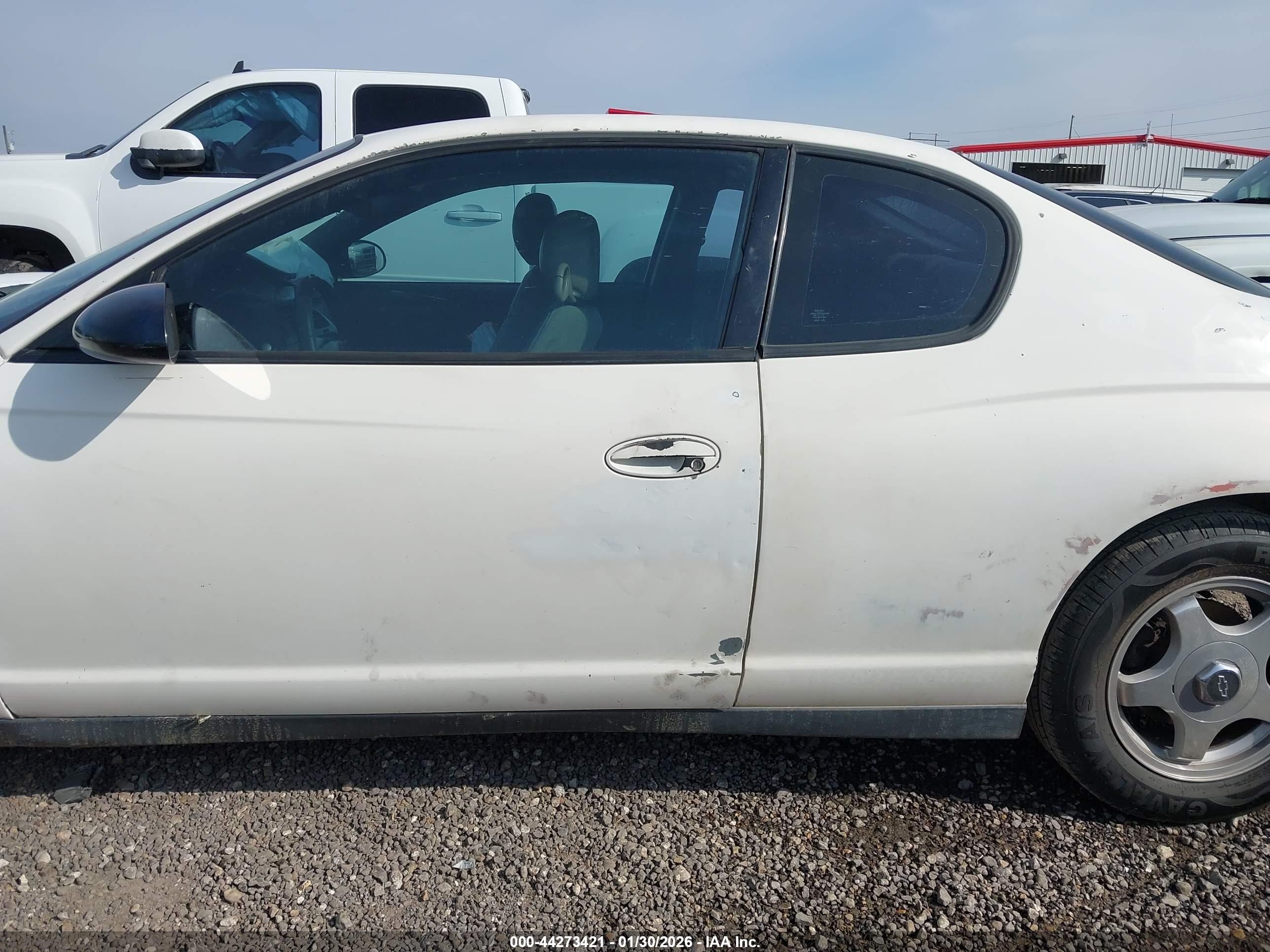 2005 Chevrolet Monte Carlo Ls White vin: 2G1WW12E859254262