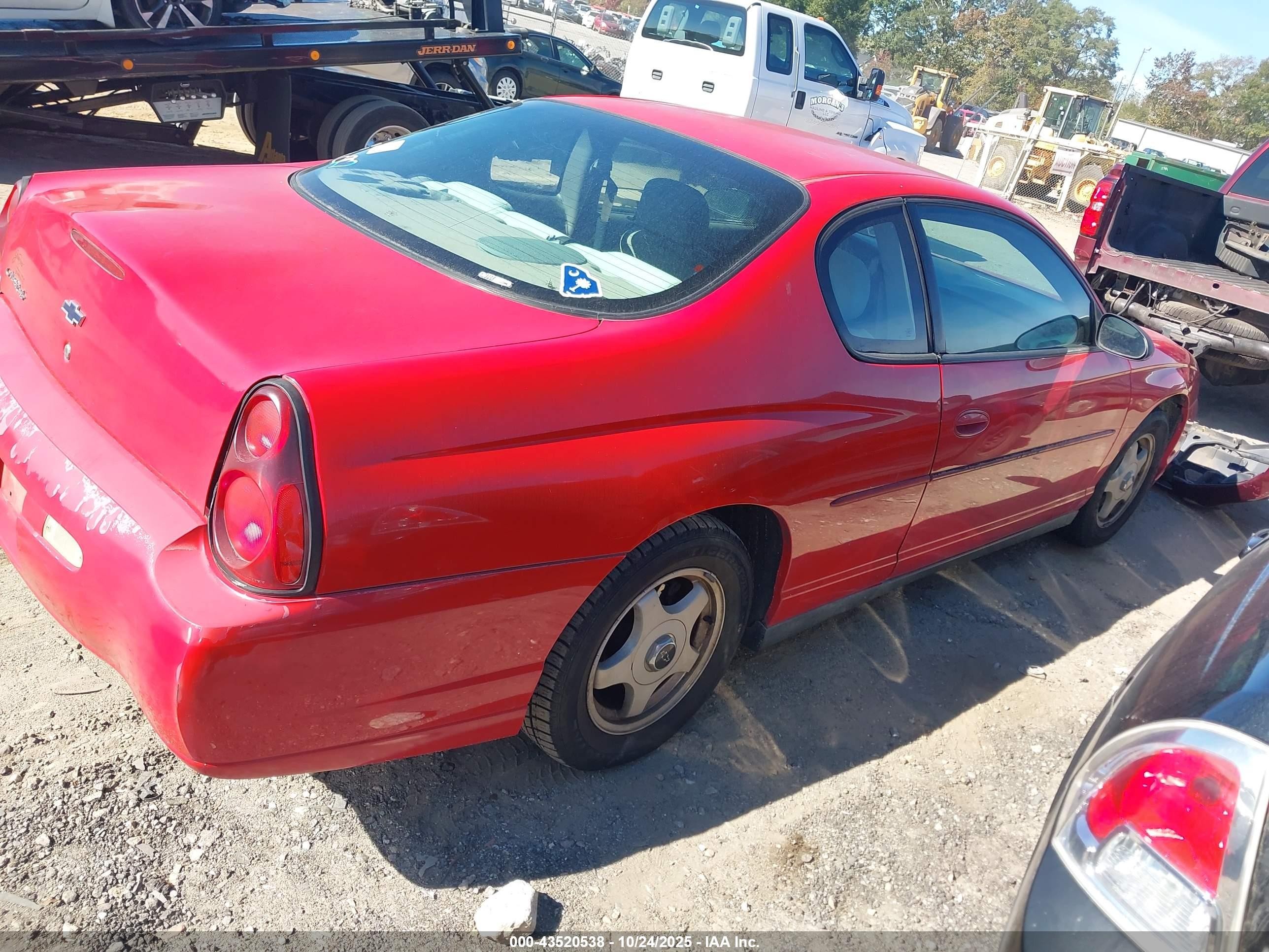 2004 Chevrolet Monte Carlo Ls Red vin: 2G1WW12E949257749