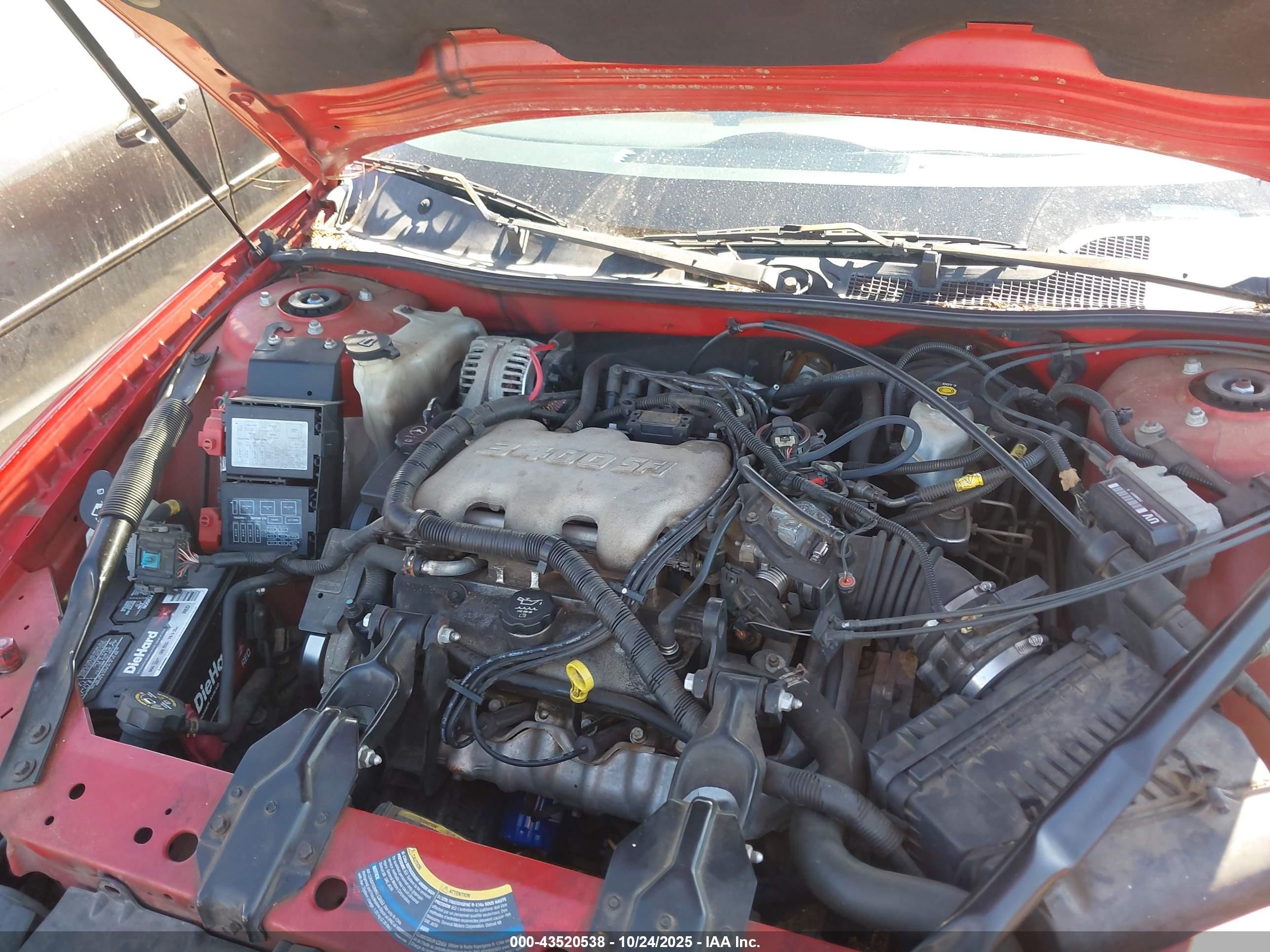 2004 Chevrolet Monte Carlo Ls Red vin: 2G1WW12E949257749