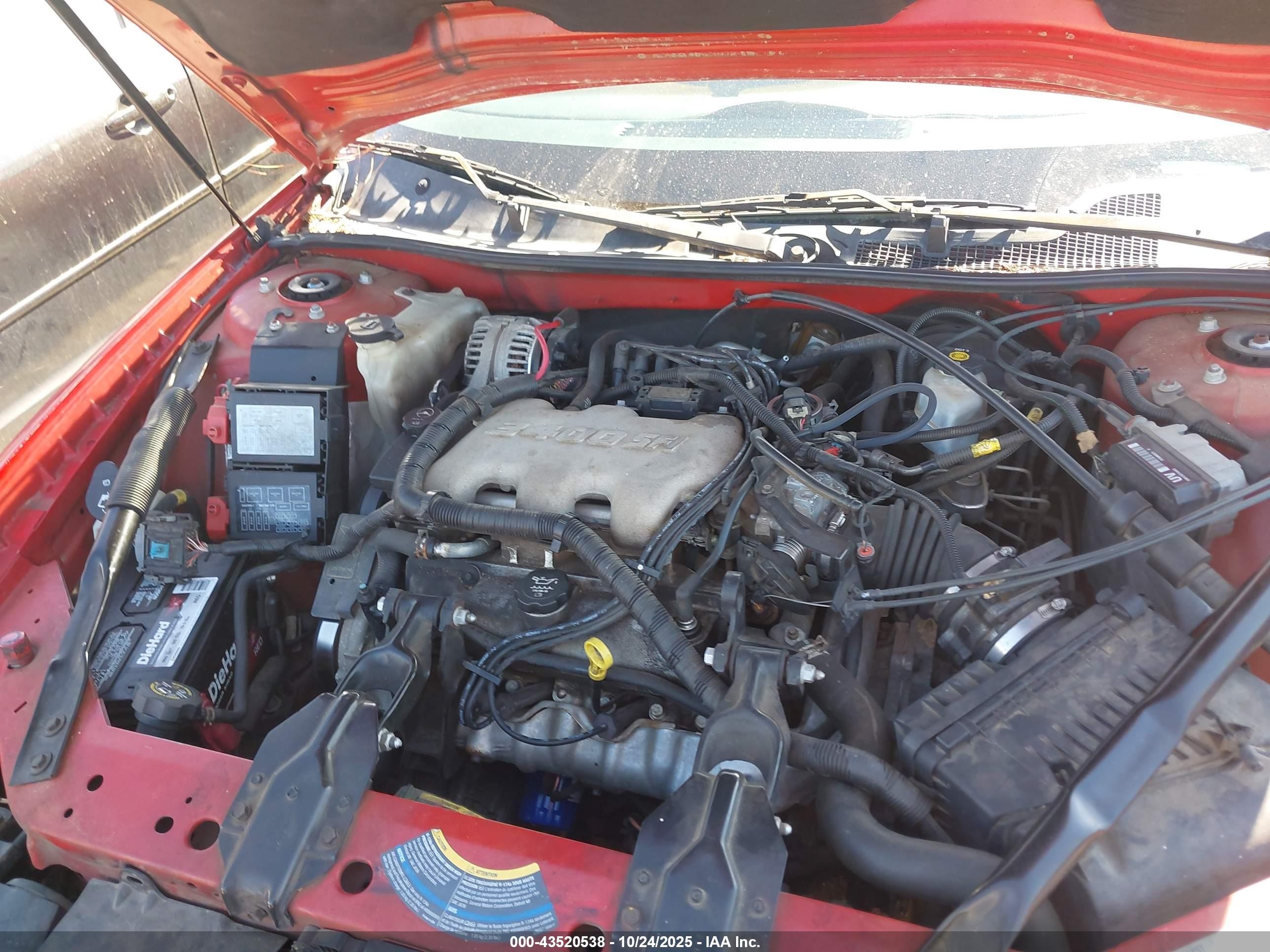 2004 Chevrolet Monte Carlo Ls Red vin: 2G1WW12E949257749