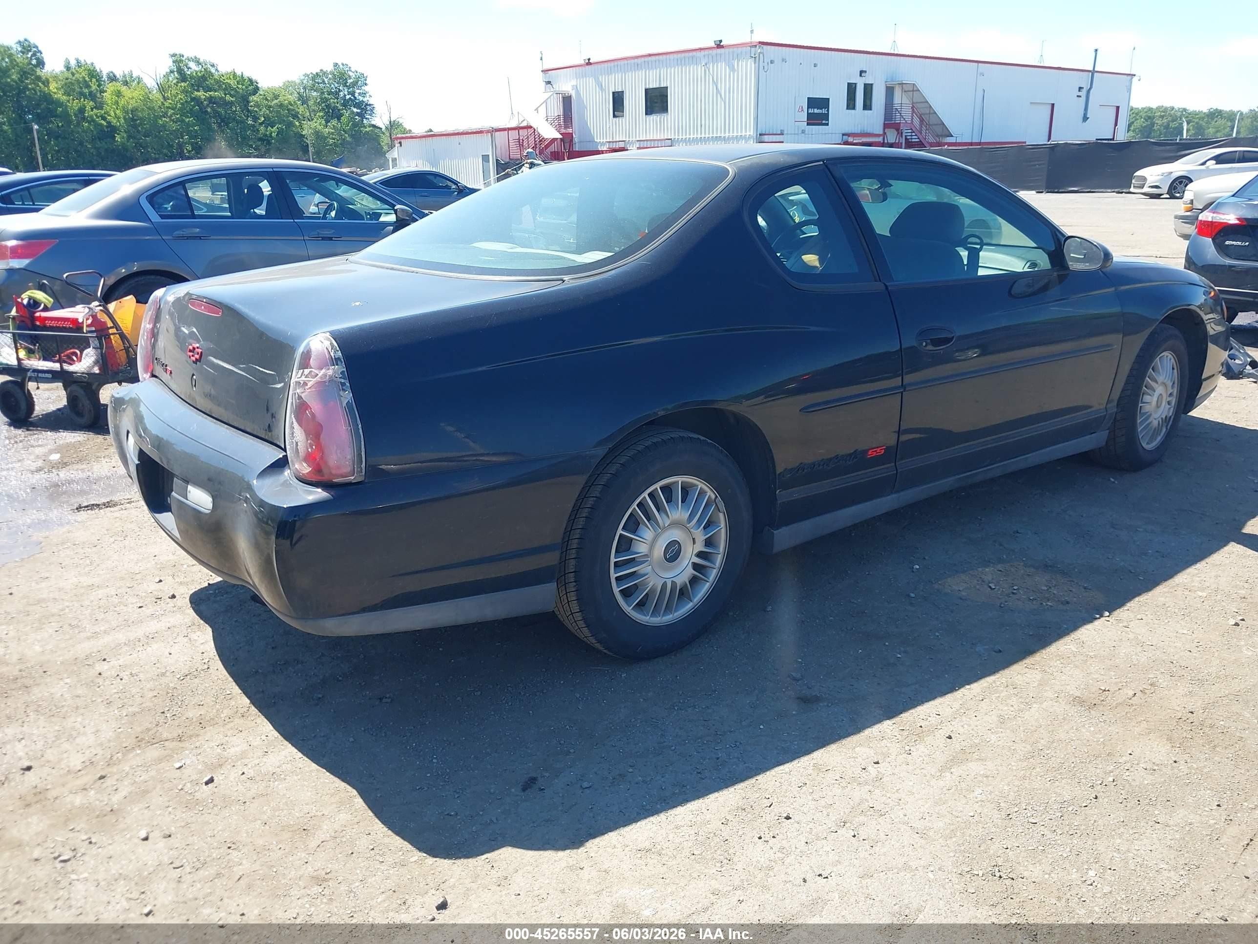 2002 Chevrolet Monte Carlo Ls Black vin: 2G1WW12EX29154305
