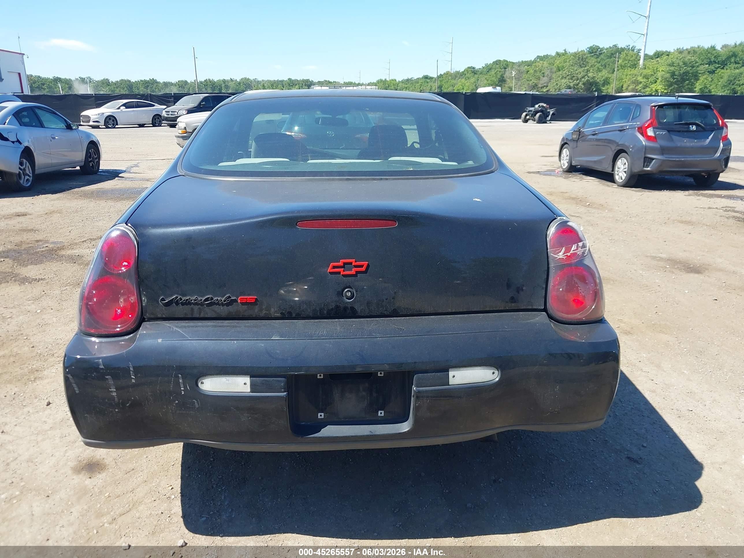 2002 Chevrolet Monte Carlo Ls Black vin: 2G1WW12EX29154305