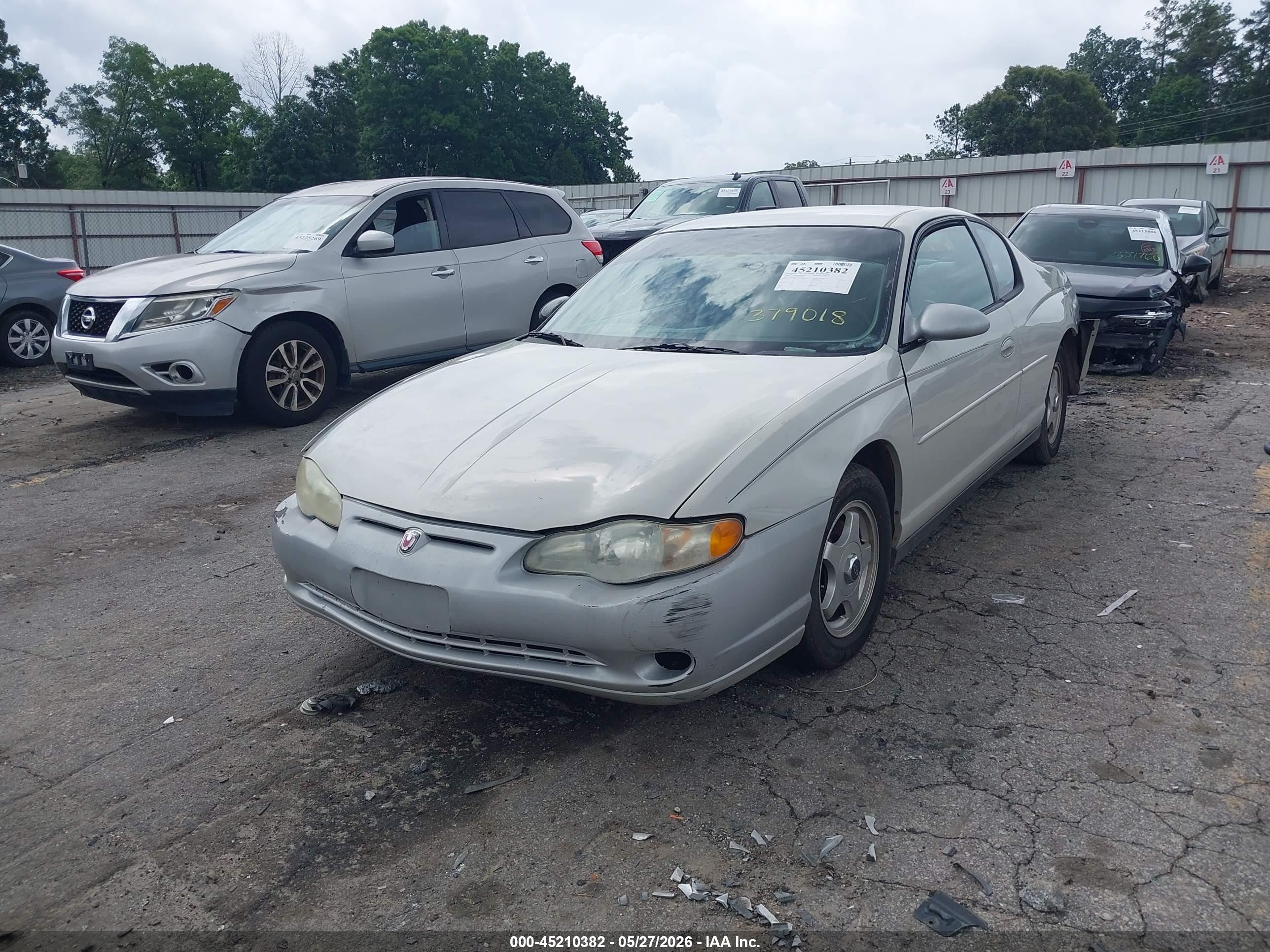 2004 Chevrolet Monte Carlo Ls Cream vin: 2G1WW12EX49379018