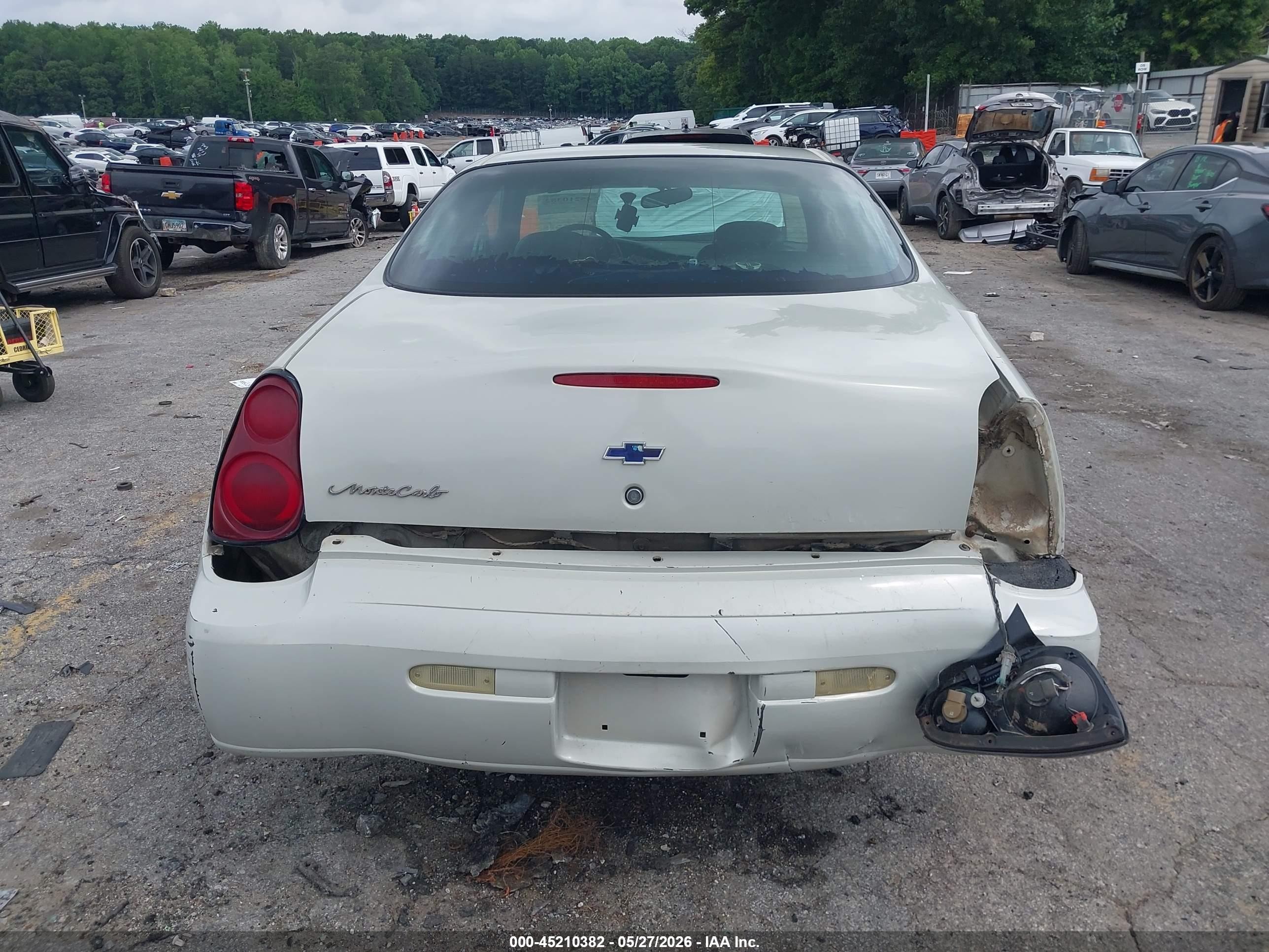 2004 Chevrolet Monte Carlo Ls Cream vin: 2G1WW12EX49379018