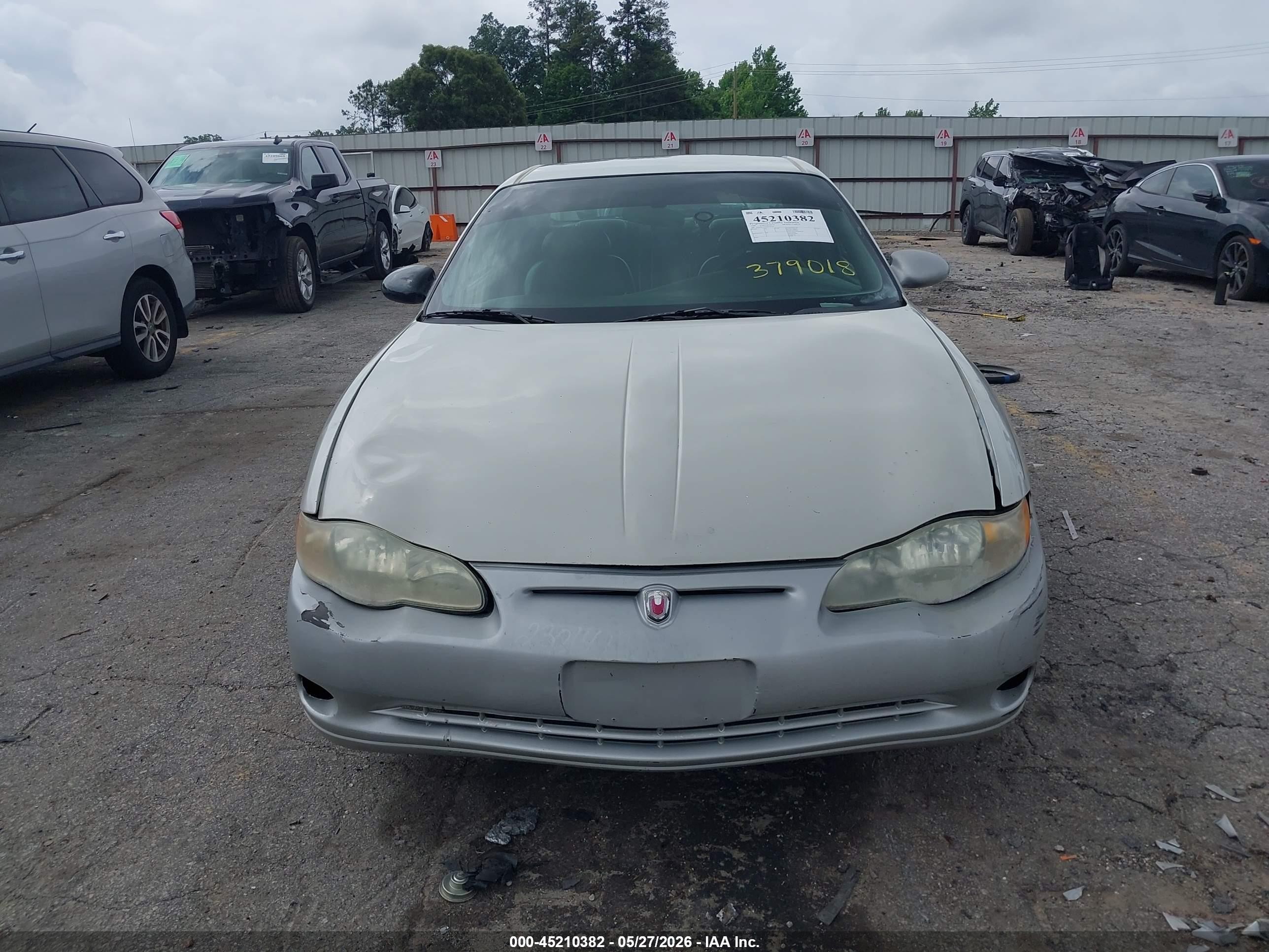 2004 Chevrolet Monte Carlo Ls Cream vin: 2G1WW12EX49379018