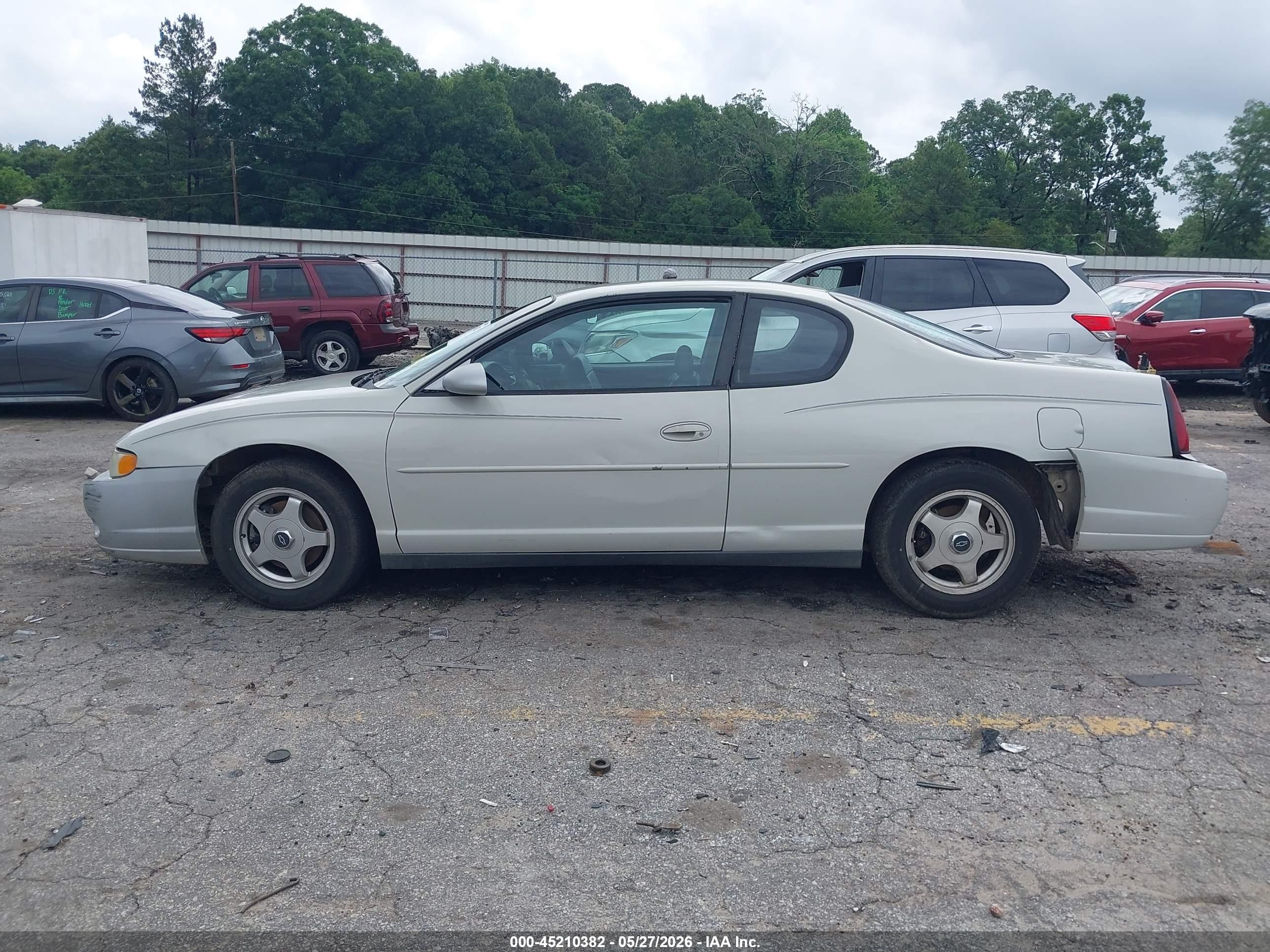 2004 Chevrolet Monte Carlo Ls Cream vin: 2G1WW12EX49379018