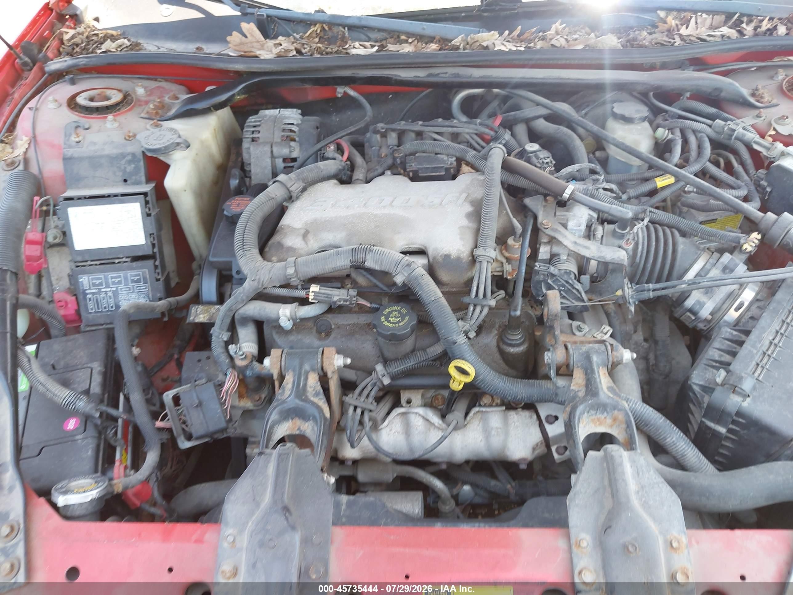 2000 Chevrolet Monte Carlo Ls Red vin: 2G1WW12EXY9211322