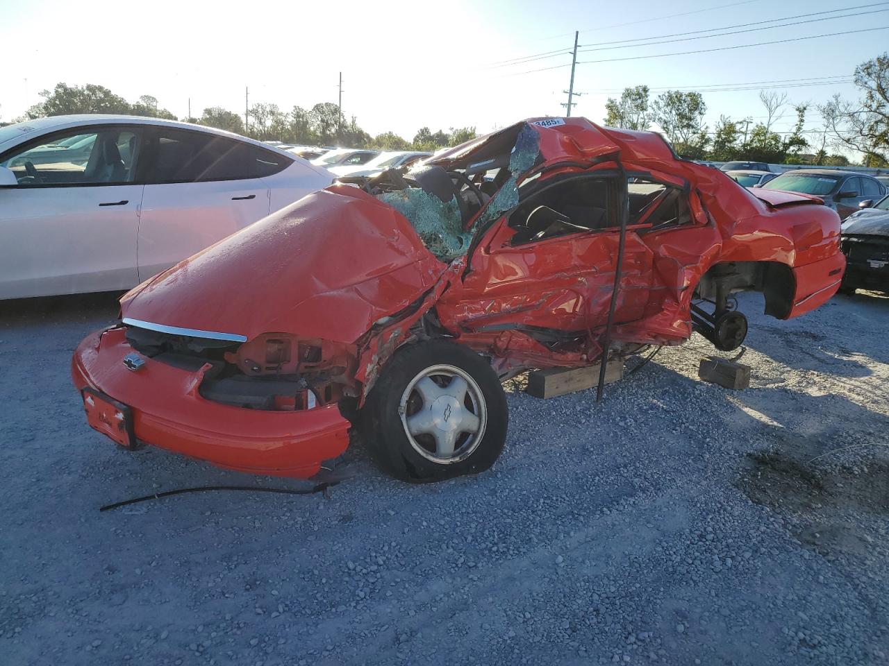 1999 Chevrolet Monte Carlo Ls Red vin: 2G1WW12M0X9275326