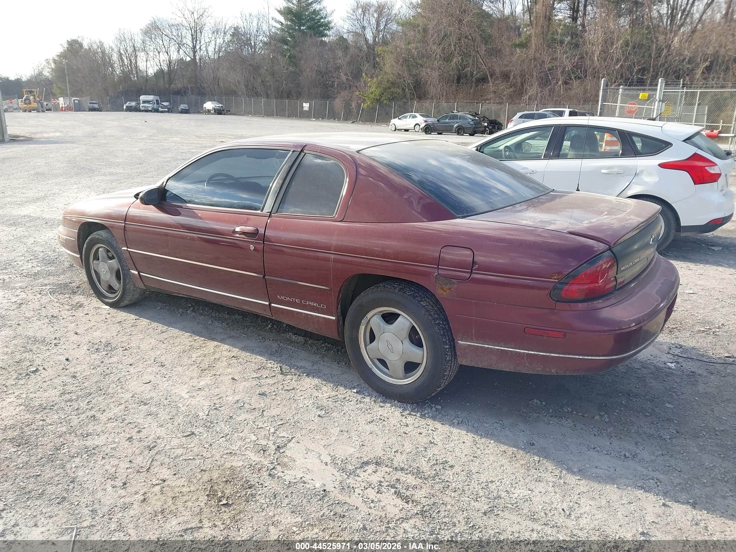 1998 Chevrolet Monte Carlo Ls Burgundy vin: 2G1WW12M1W9157008