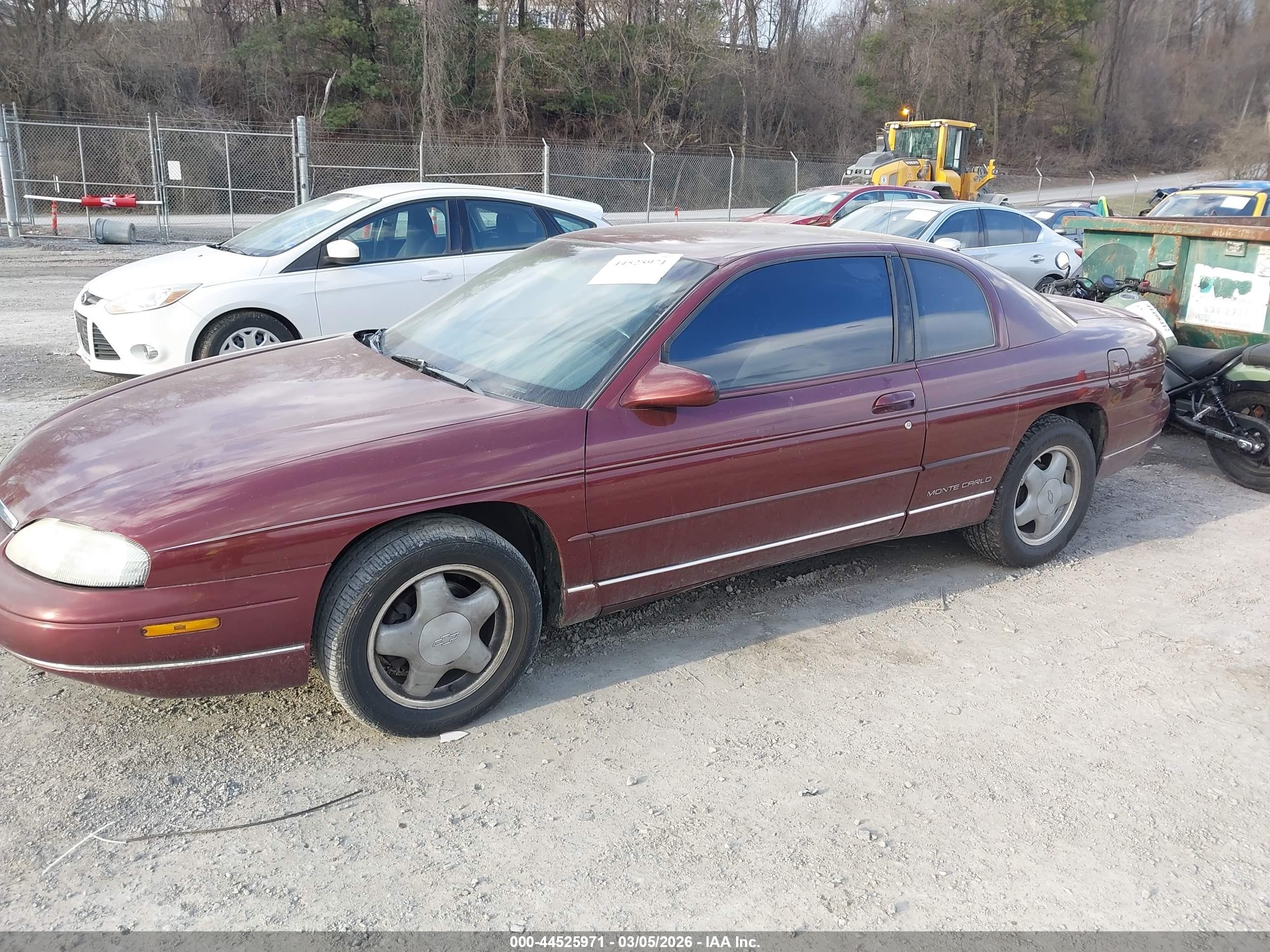 1998 Chevrolet Monte Carlo Ls Burgundy vin: 2G1WW12M1W9157008