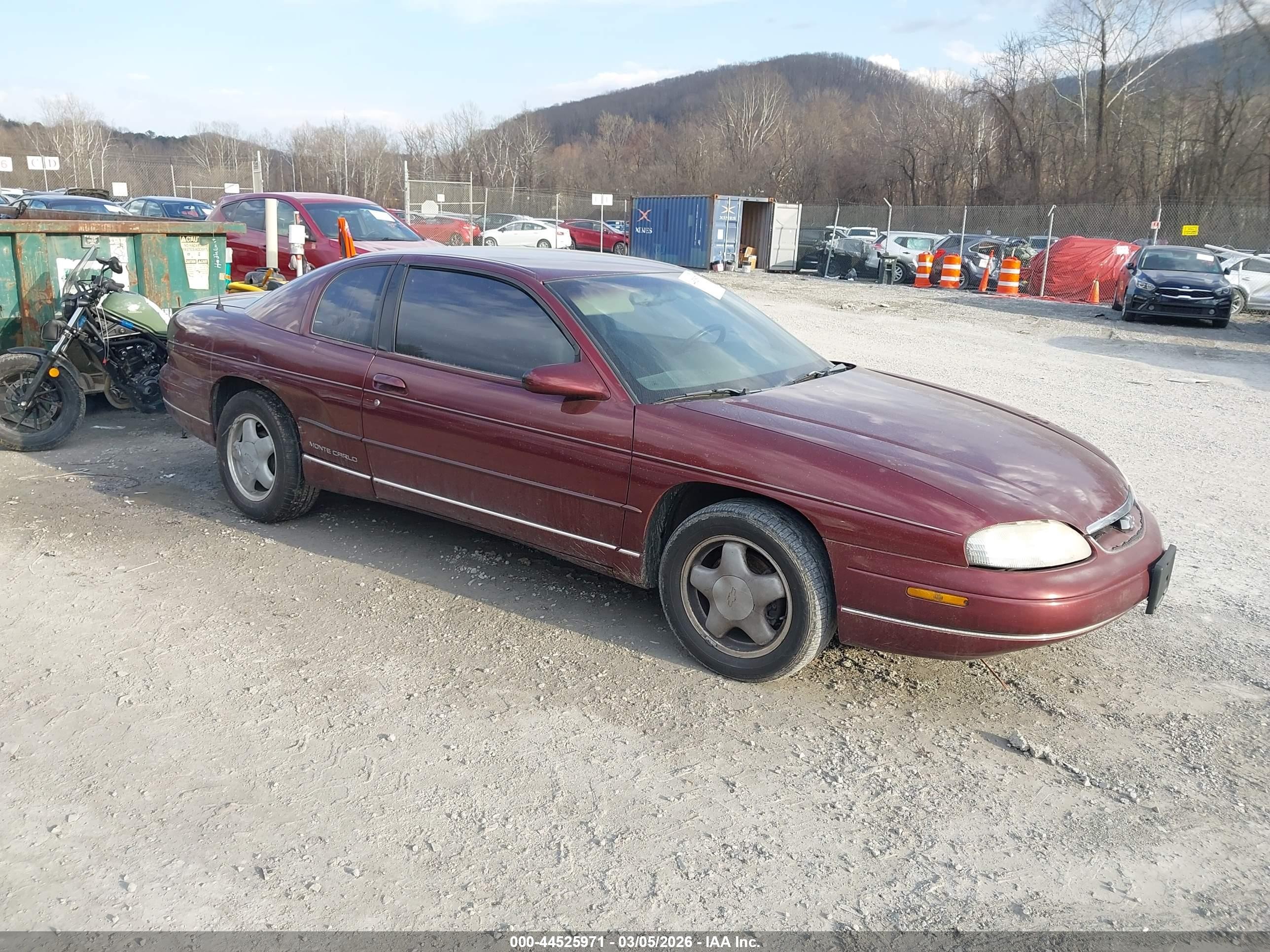 1998 Chevrolet Monte Carlo Ls Бордовый vin: 2G1WW12M1W9157008