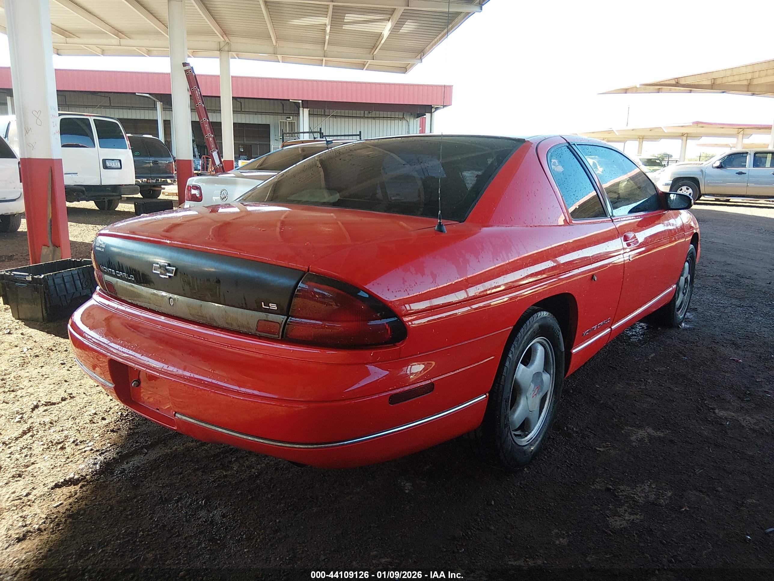 1997 Chevrolet Monte Carlo Ls Cmi Red vin: 2G1WW12M2V9263823