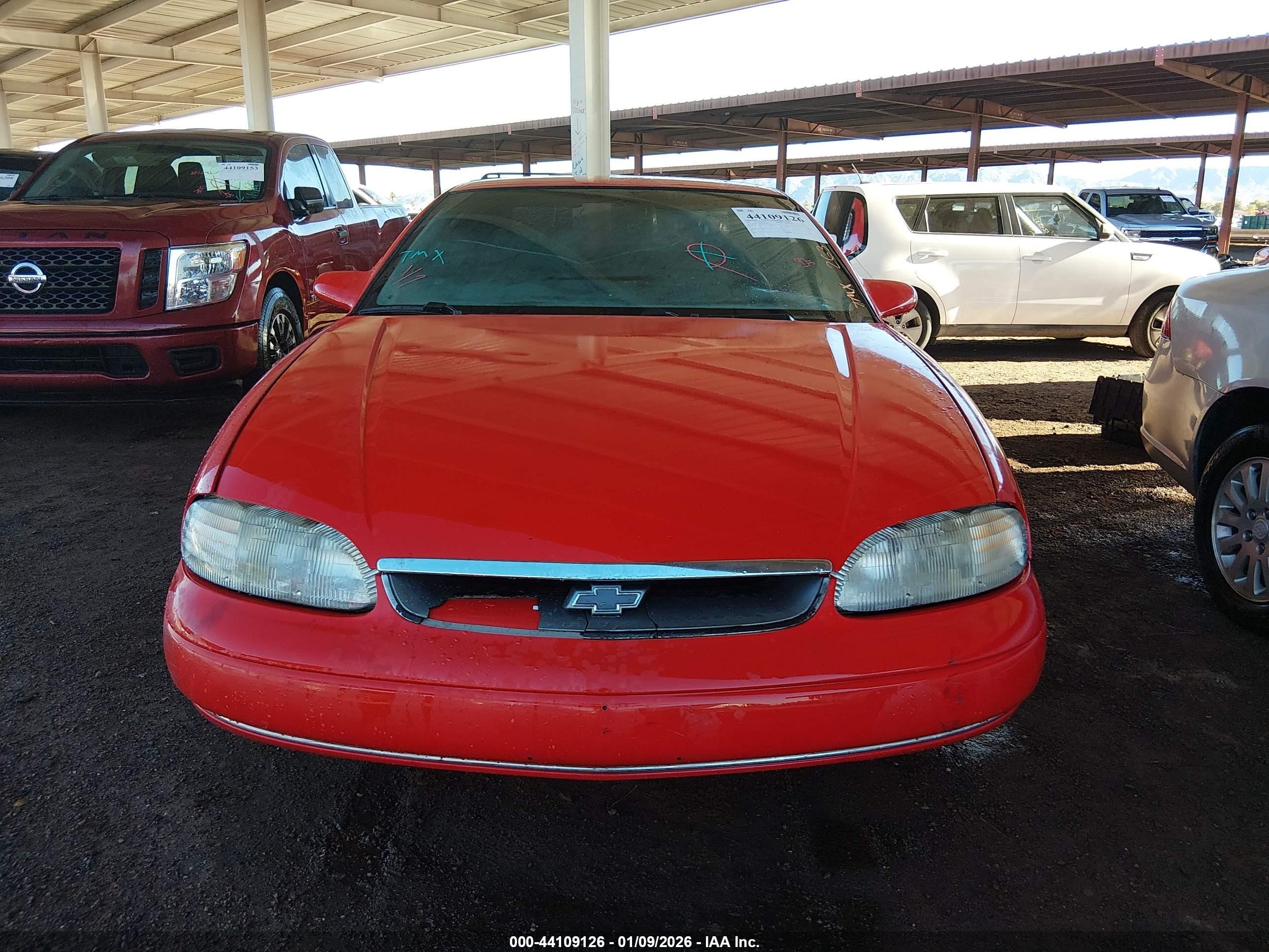 1997 Chevrolet Monte Carlo Ls Cmi Red vin: 2G1WW12M2V9263823